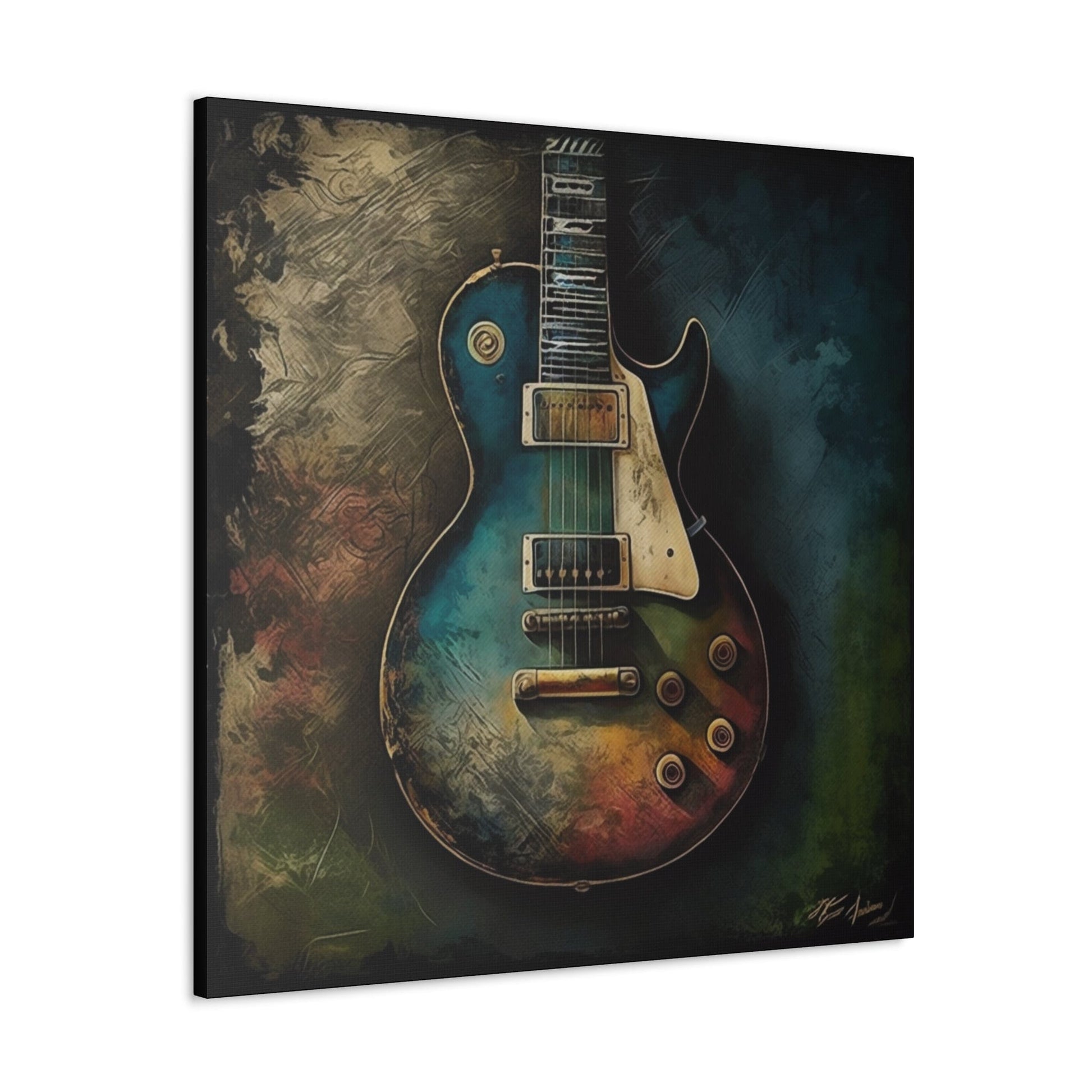 Electric Guitar Vintage Les Paul Guitar Art - Handcrafted Musical Wall Decor - That Should Be on a T-Shirt