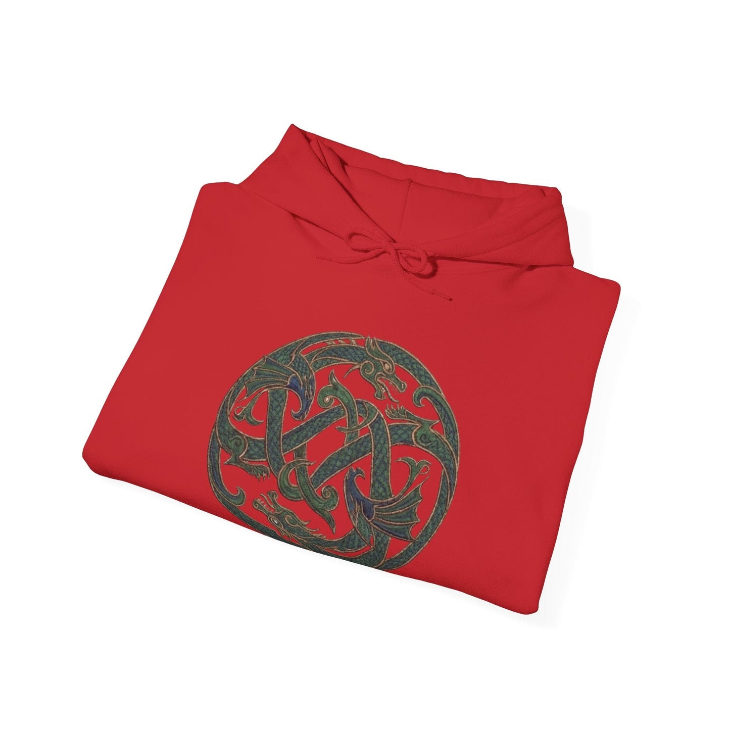 Celtic Dragon Emblem Hoodie – with Full Sleeve Detail