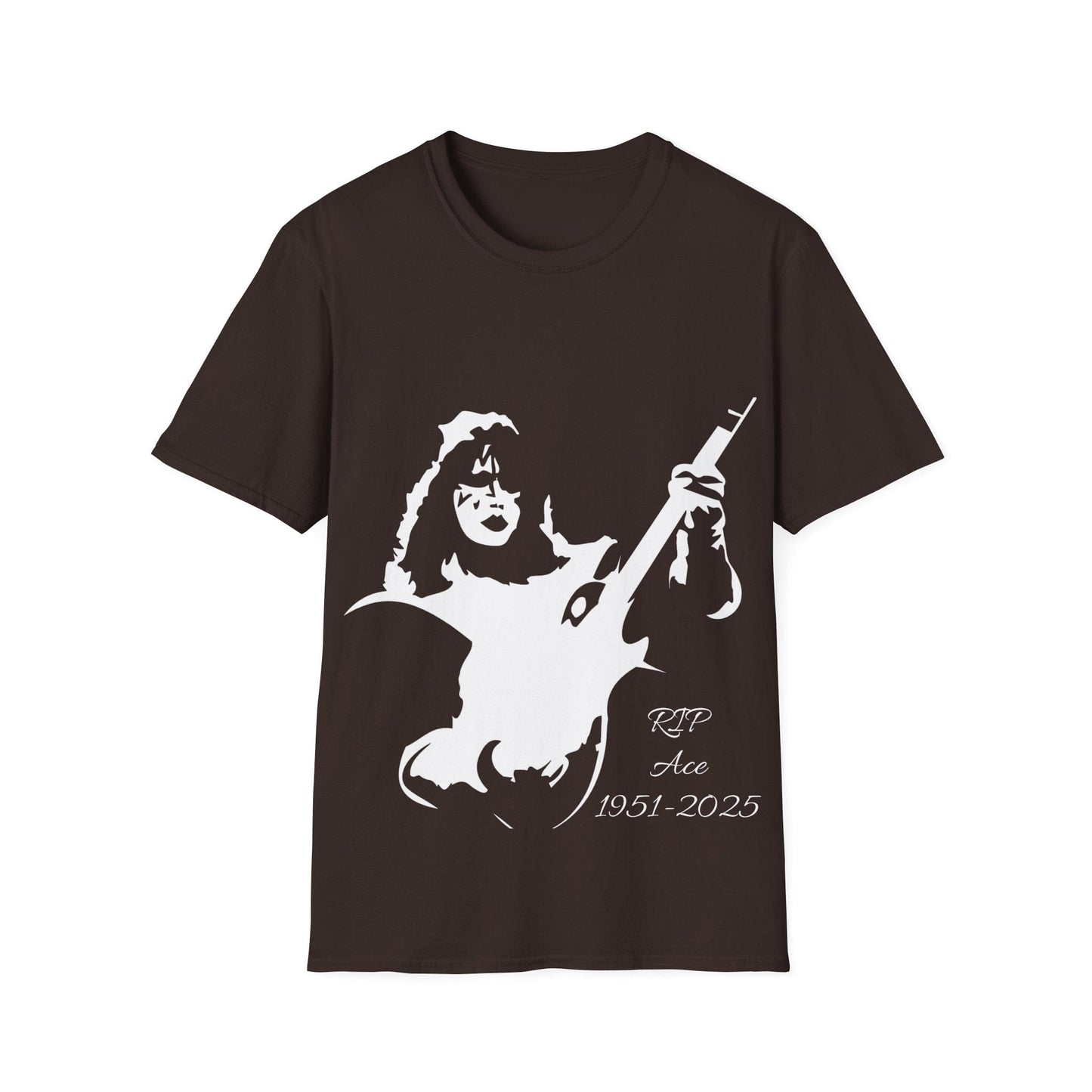 The Rock Legend Memorial T‑Shirt – “RIP Ace 1951-2025” Guitar Silhouette Tribute Tee