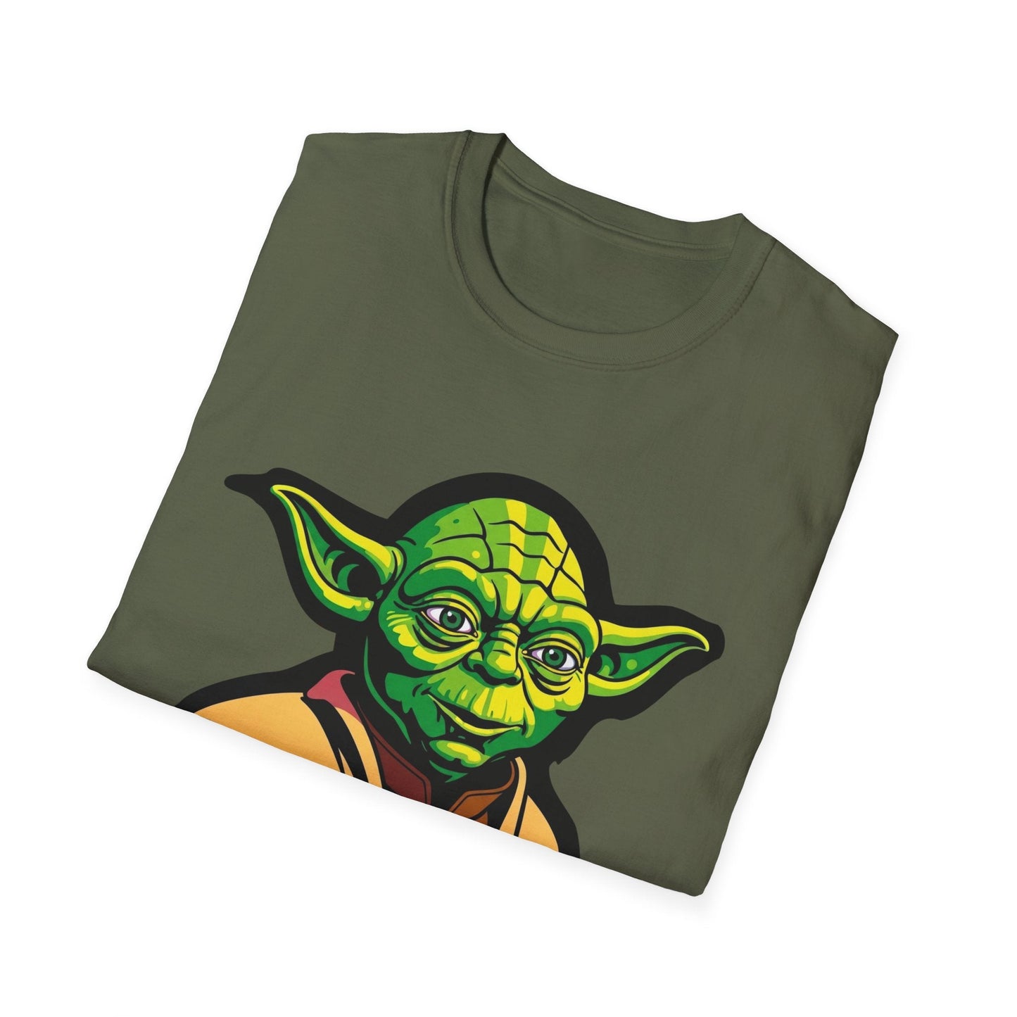 Funny Unisex Softstyle T-Shirt with Yoda Design - "A T-Shirt That Should Be On"
