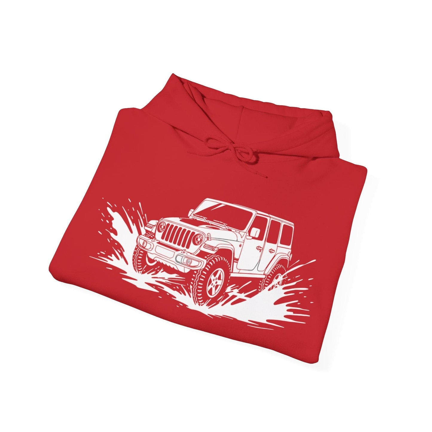 Jeep Wrangler Off-Road Splash Hoodie - 'Mud Life' Sleeve Print