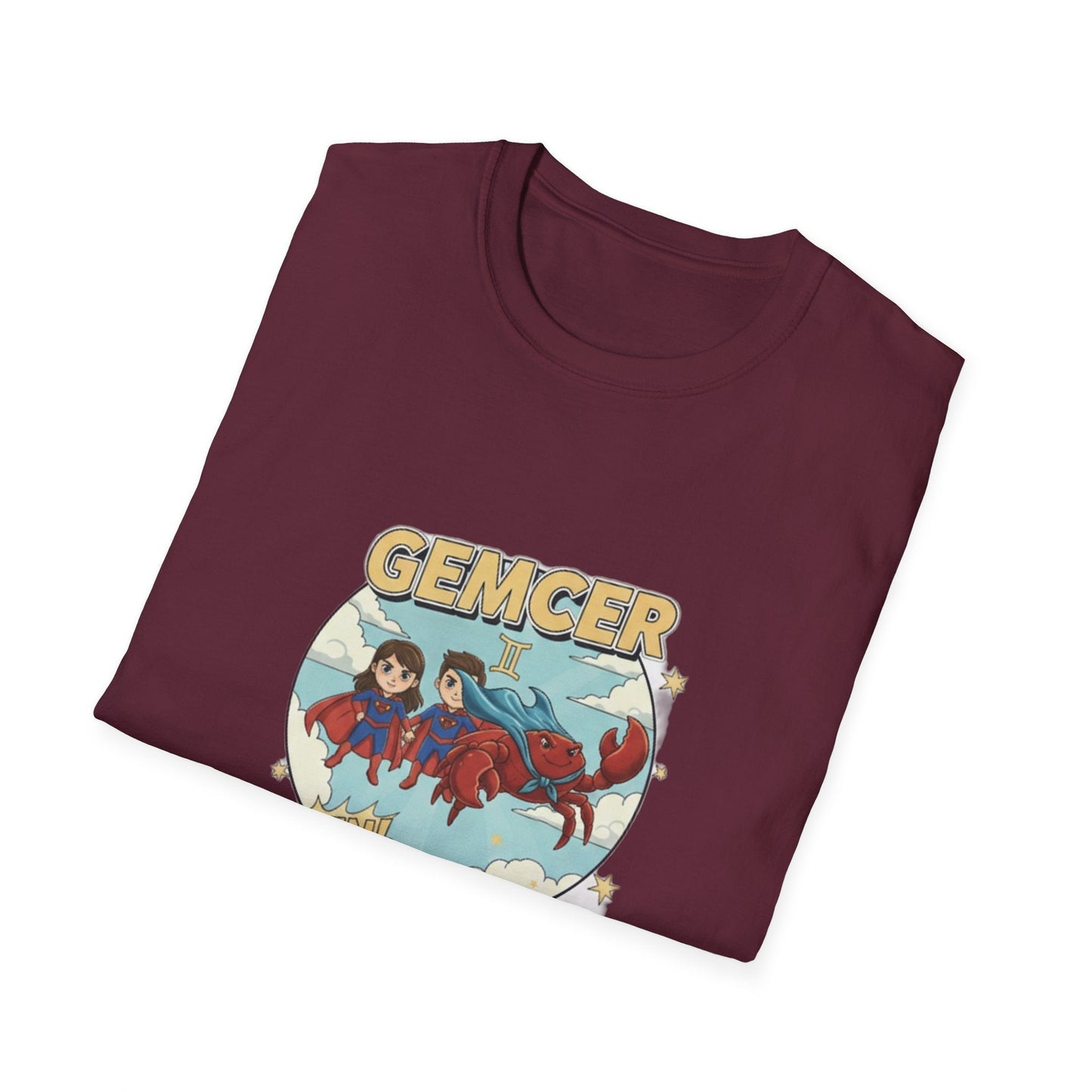 Gemcer "Twin Together" Gemini-Cancer Cusp Superhero T-Shirt - That Should Be on a T-Shirt