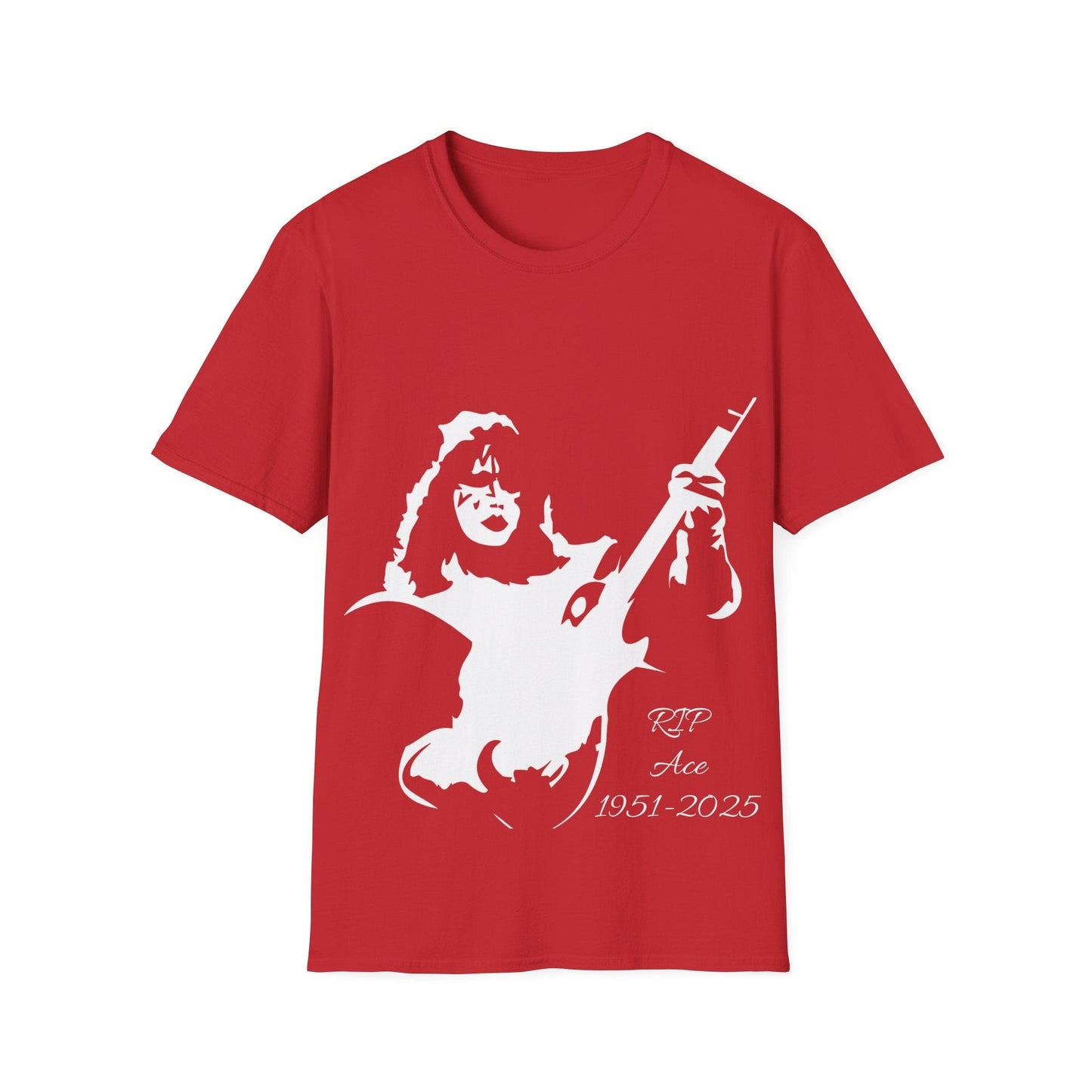 The Rock Legend Memorial T‑Shirt – “RIP Ace 1951-2025” Guitar Silhouette Tribute Tee