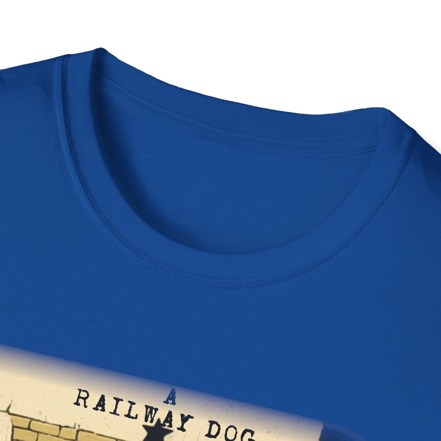 Railway Dog Christmas T-Shirt | Festive Golden Retriever Santa Hat Tee