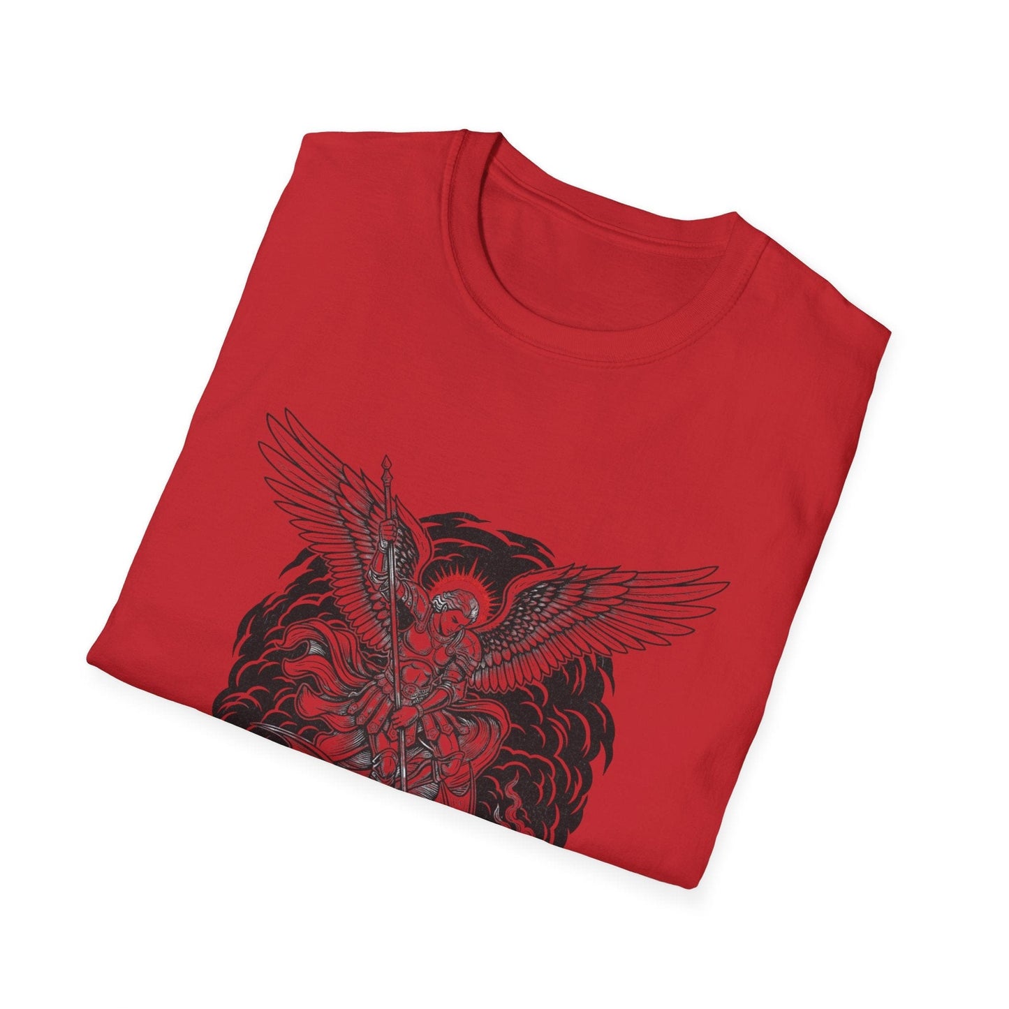 The Archangel Slayer: Saint Michael Defeats the Dragon Graphic T-Shirt - That Should Be on a T-Shirt
