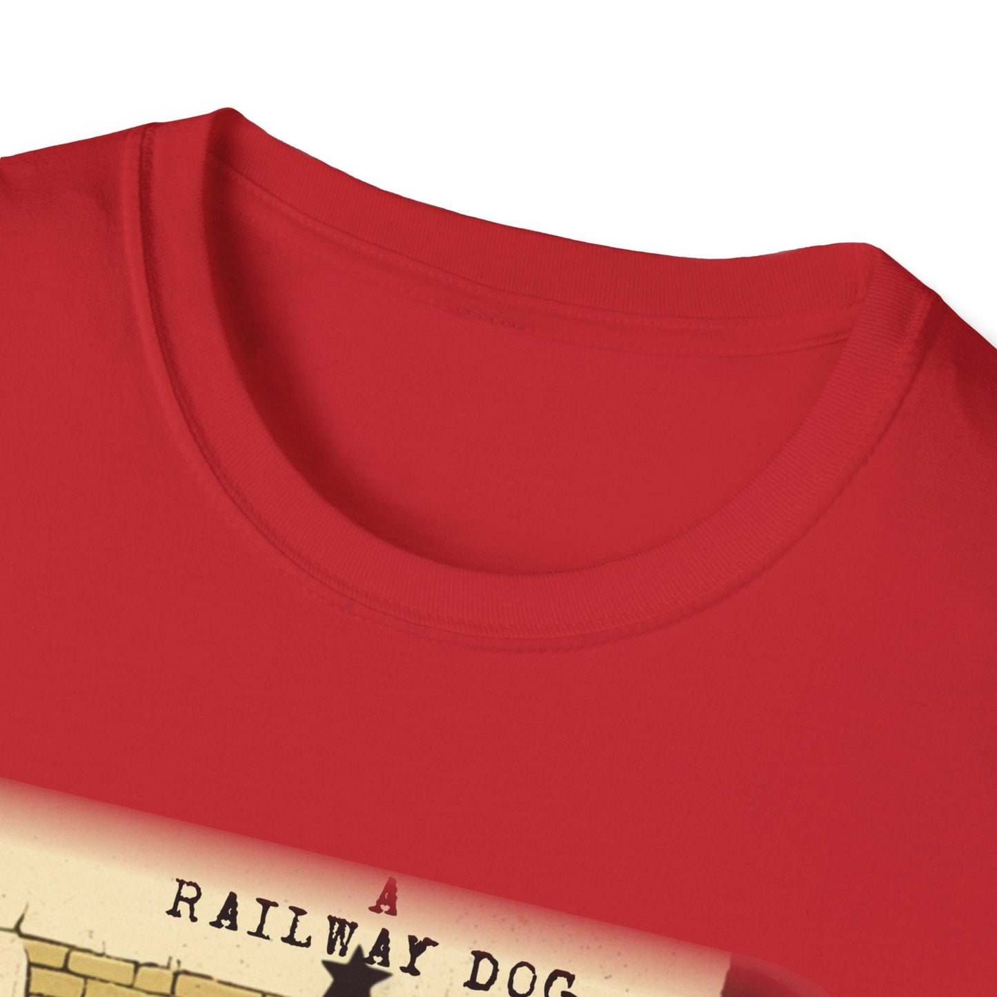 Railway Dog Christmas T-Shirt | Festive Golden Retriever Santa Hat Tee