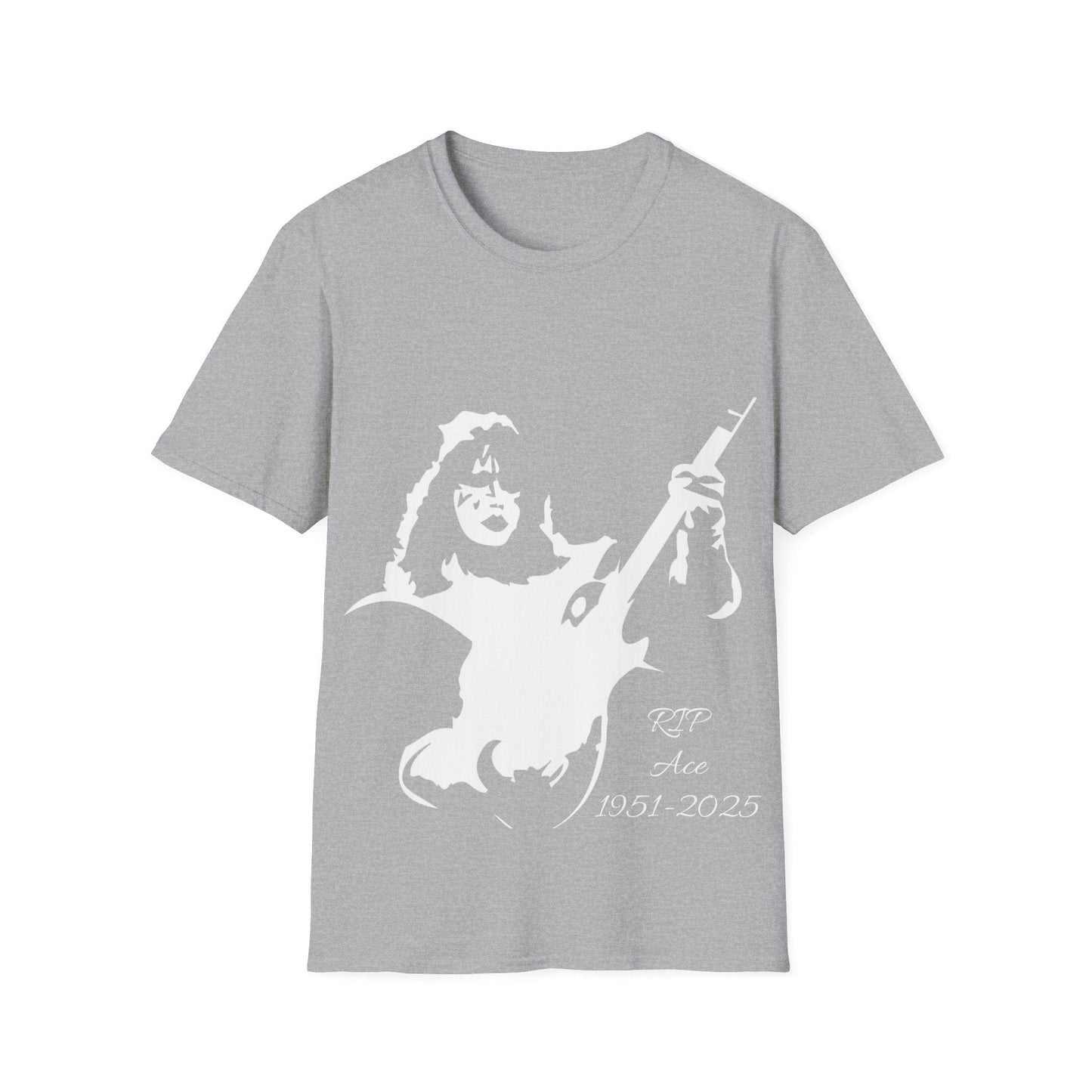 The Rock Legend Memorial T‑Shirt – “RIP Ace 1951-2025” Guitar Silhouette Tribute Tee
