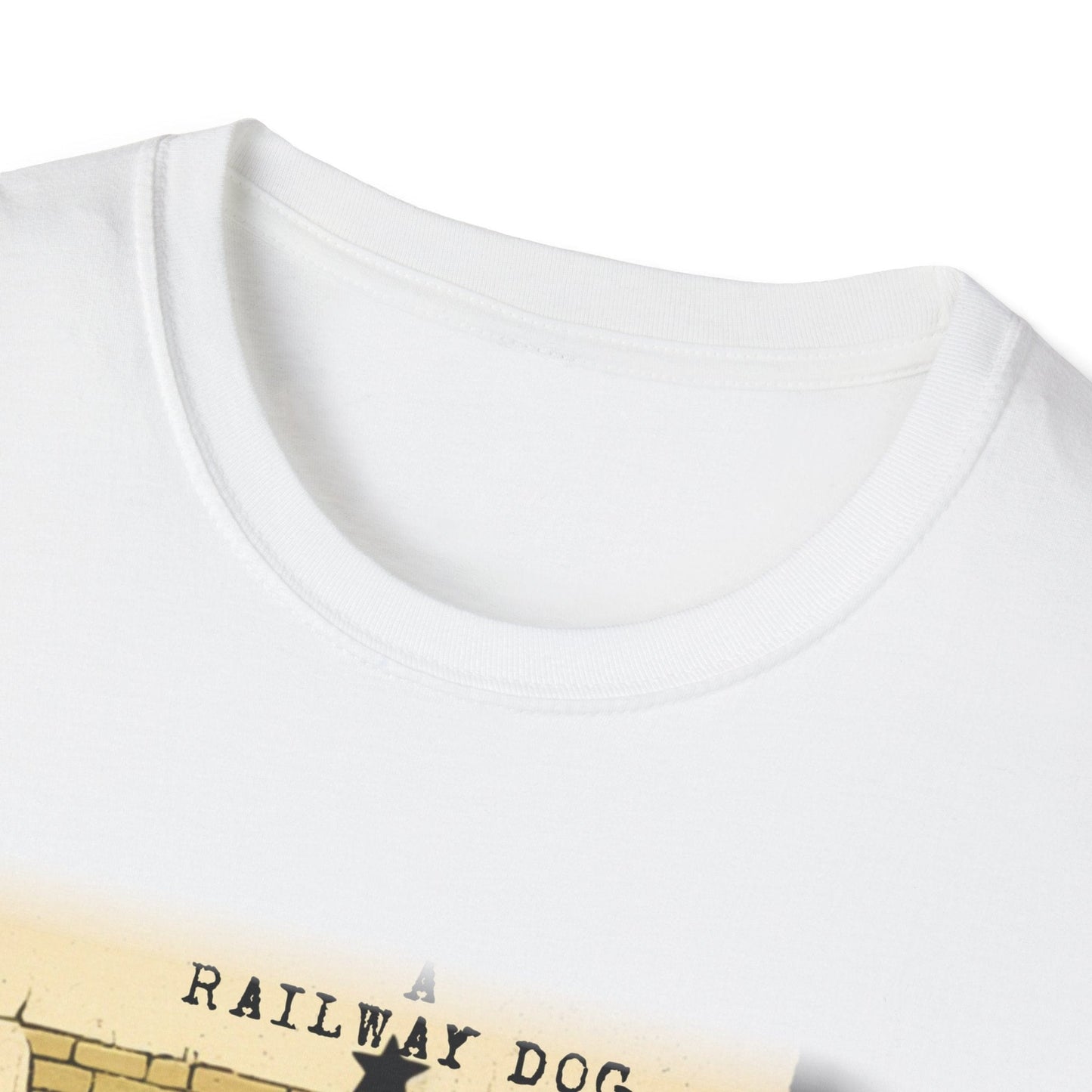 Railway Dog Christmas T-Shirt | Festive Golden Retriever Santa Hat Tee