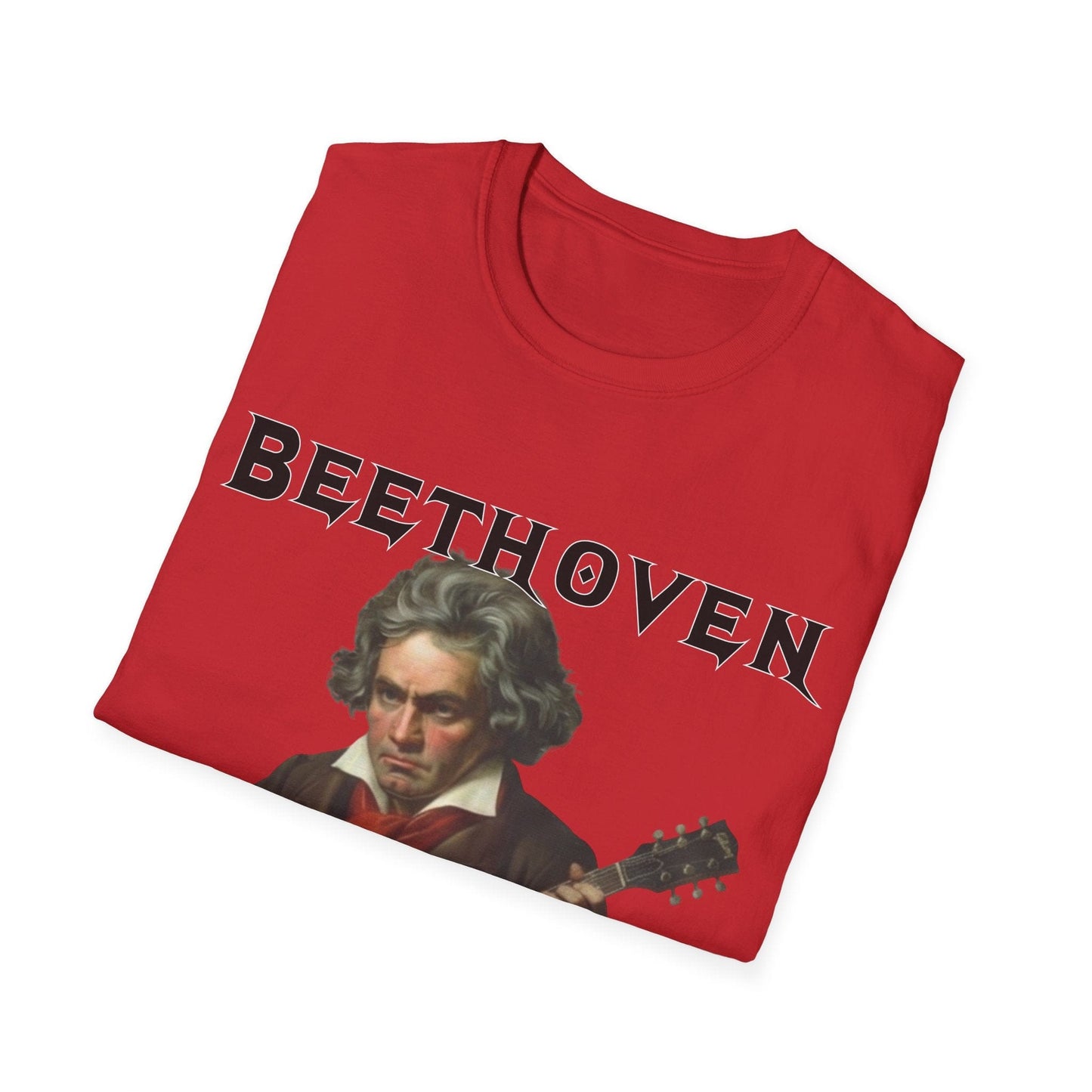 Heavy Metal Composers T-Shirt | Beethoven Shredding Electric Guitar Parody Tee