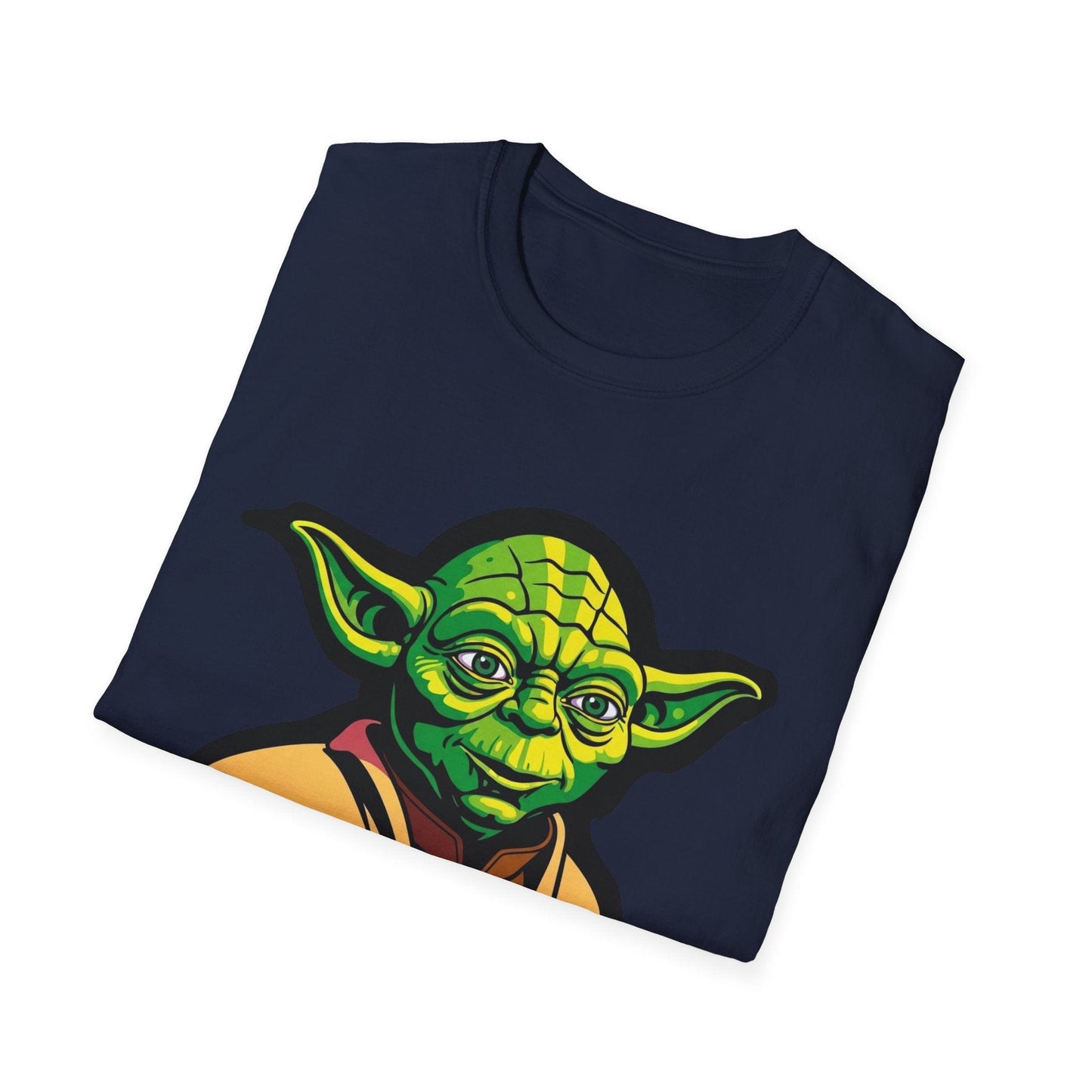 Funny Unisex Softstyle T-Shirt with Yoda Design - "A T-Shirt That Should Be On"