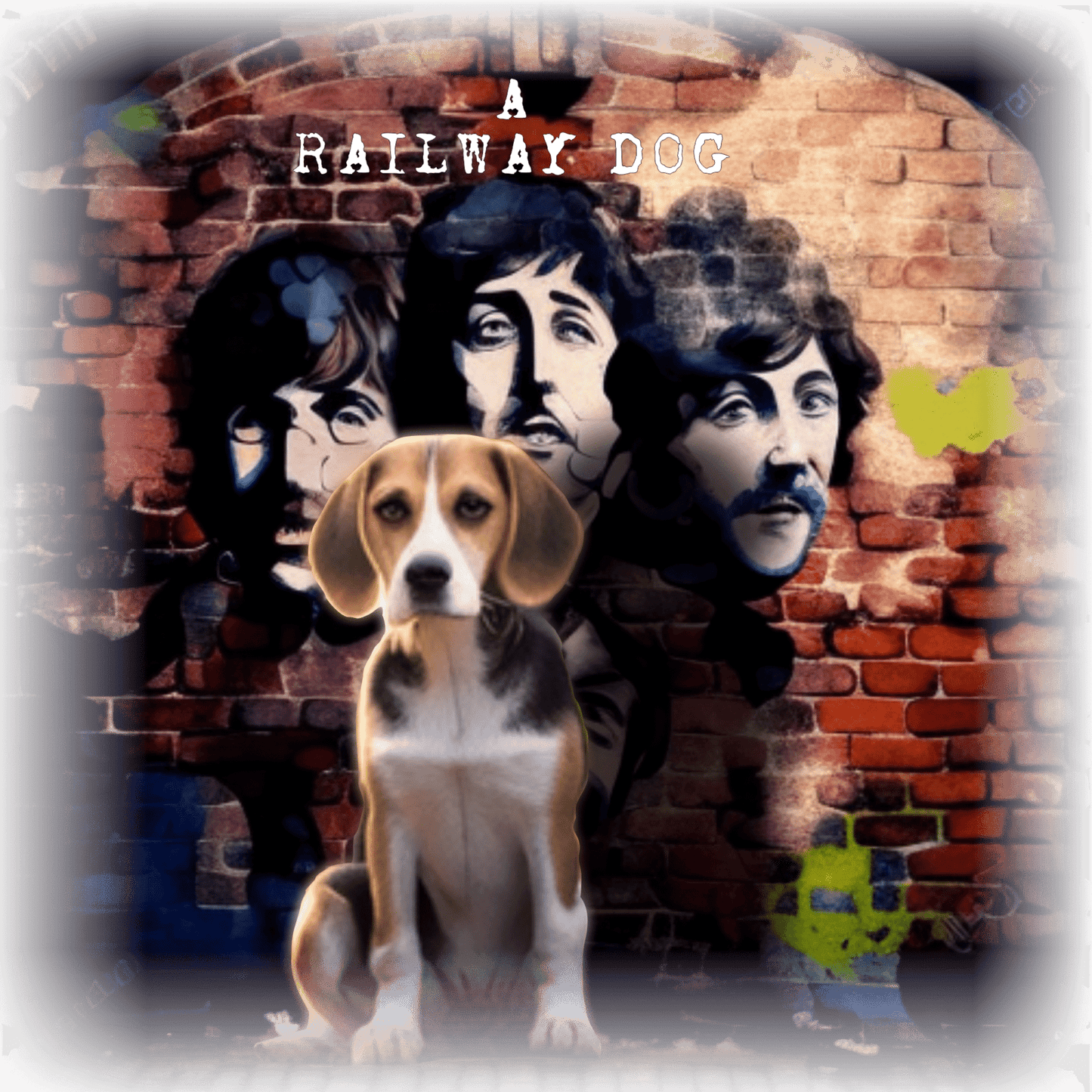 T-shirt featuring a Beagle dog and The Beatles.