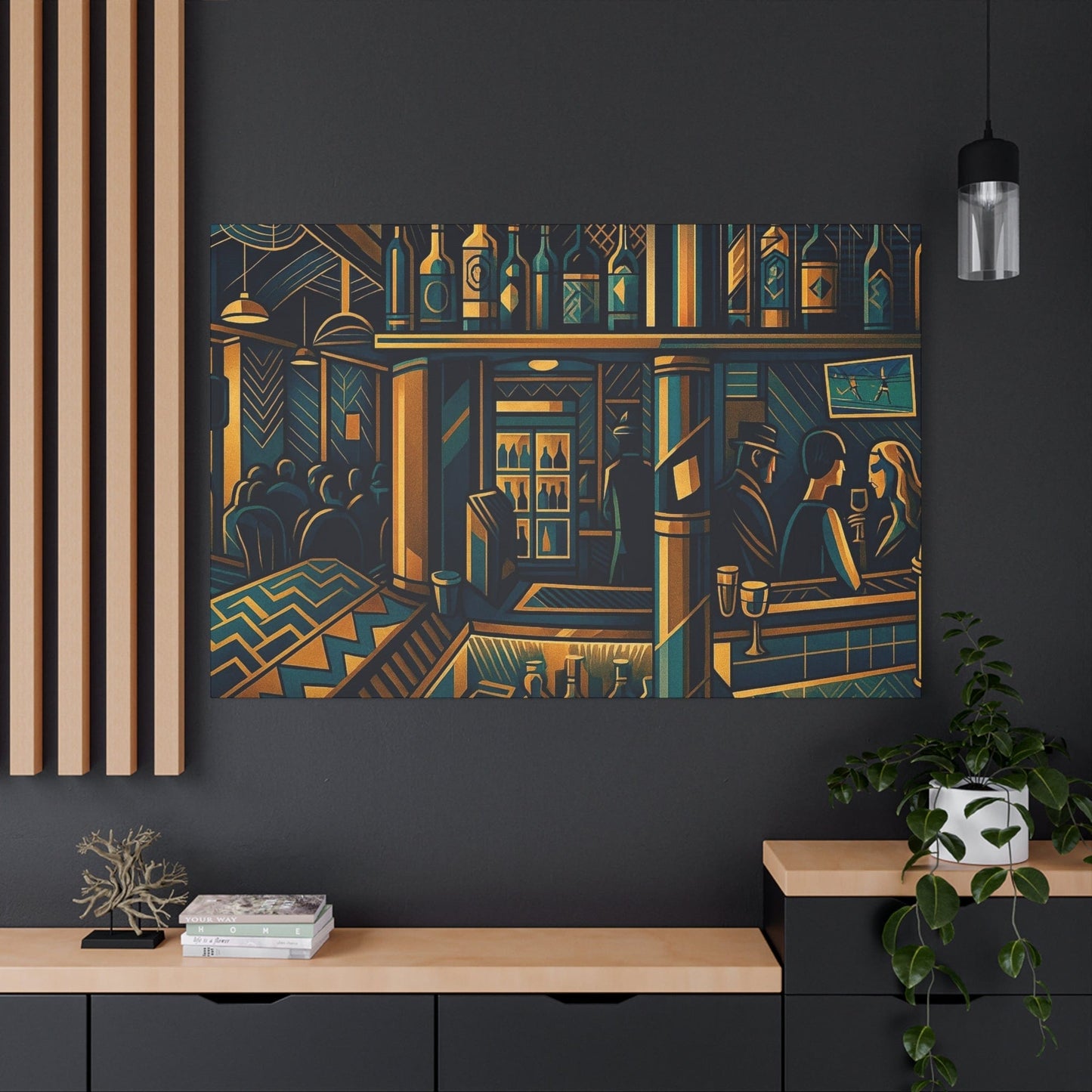 Art Deco - Modern Wall Art, Unique Gift, Jazz Night Decor, Vintage Vibe - That Should Be on a T-Shirt