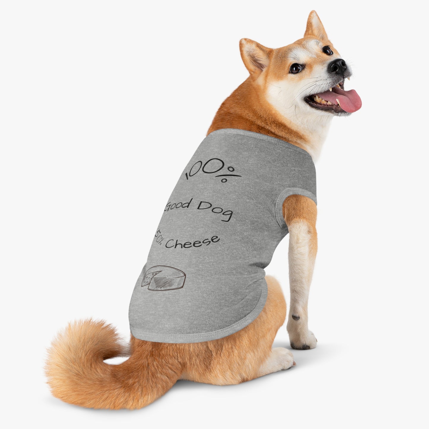 "100% Good Dog 50% Cheese" Pet Tank Top | Funny Pet Gift Idea
