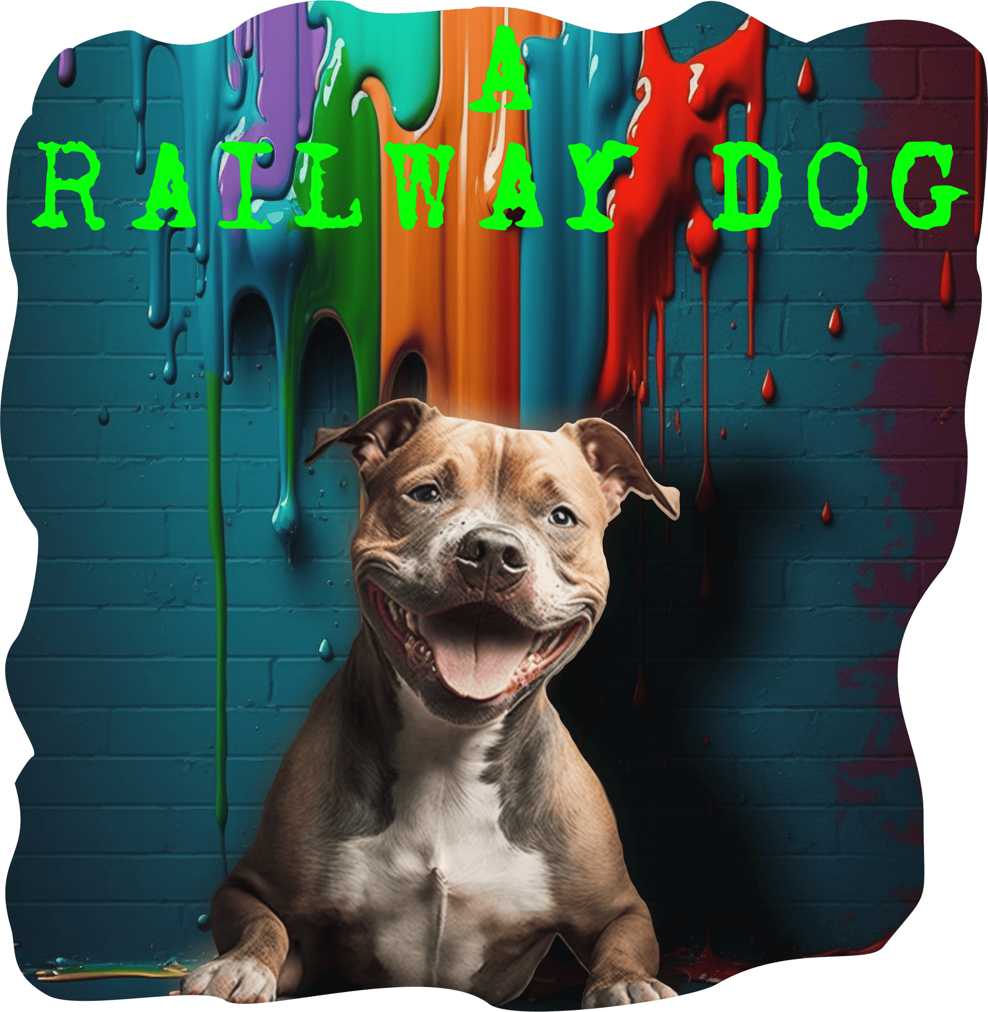 Splash of Colour Staffy T-Shirt | That Should Be on a T-Shirt