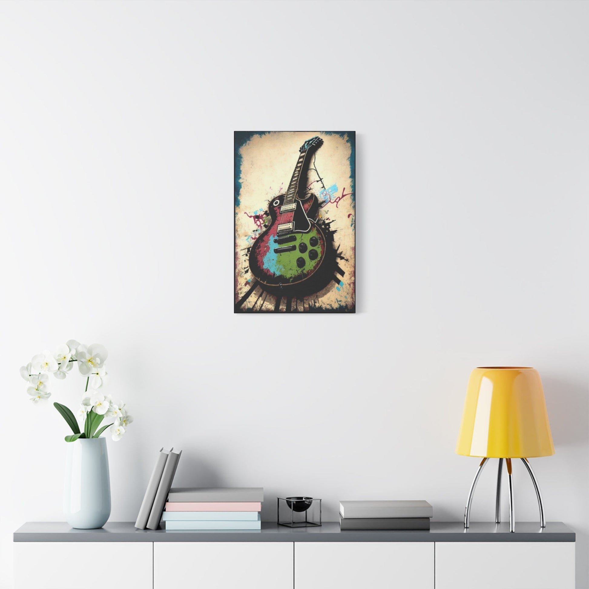 Urban Dreams: Vibrant Graffiti Gibson Les Paul Artwork - That Should Be on a T-Shirt
