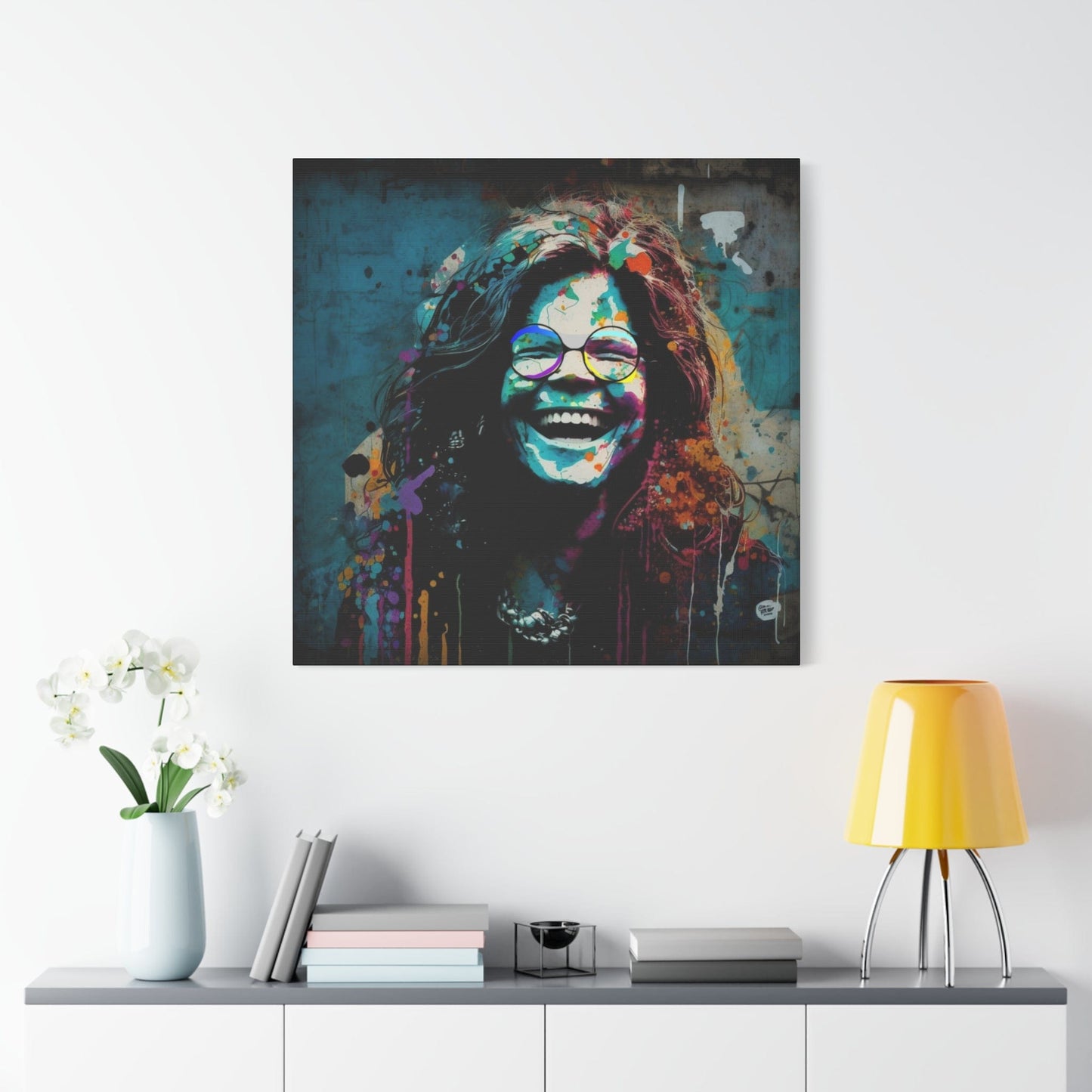 Soulful Janis Joplin Canvas Portrait: A Tribute to a Rock Icon - That Should Be on a T-Shirt