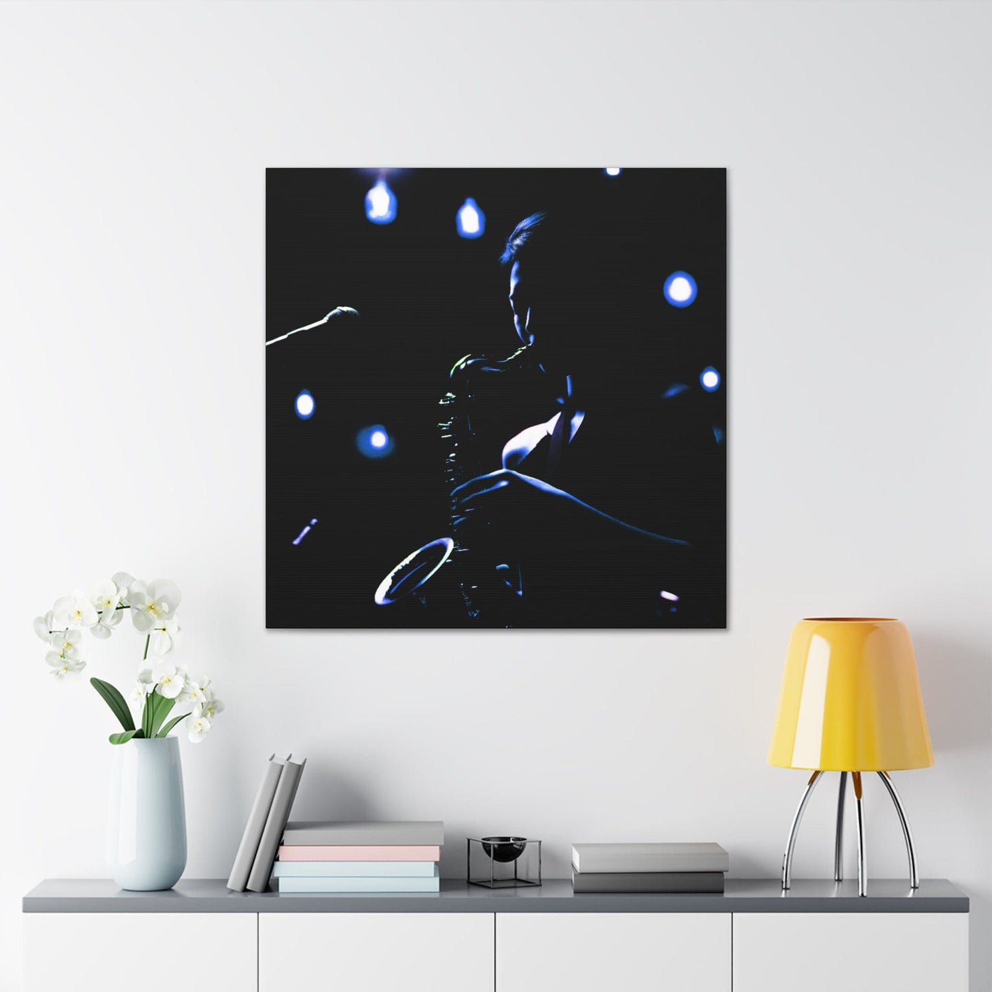 Smooth Sounds: Captivating Image of a Jazz Saxophonist on Canvas - That Should Be on a T-Shirt