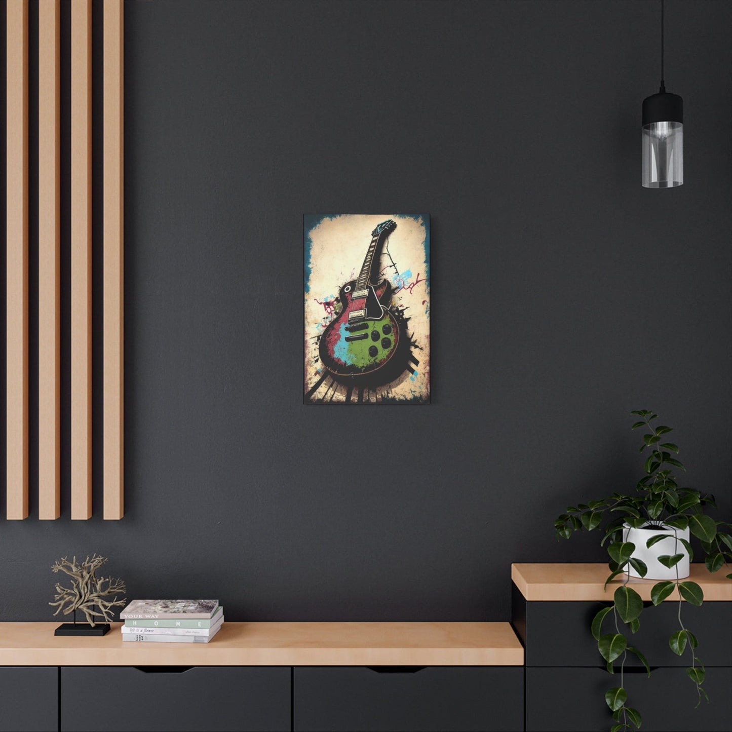 Urban Dreams: Vibrant Graffiti Gibson Les Paul Artwork - That Should Be on a T-Shirt
