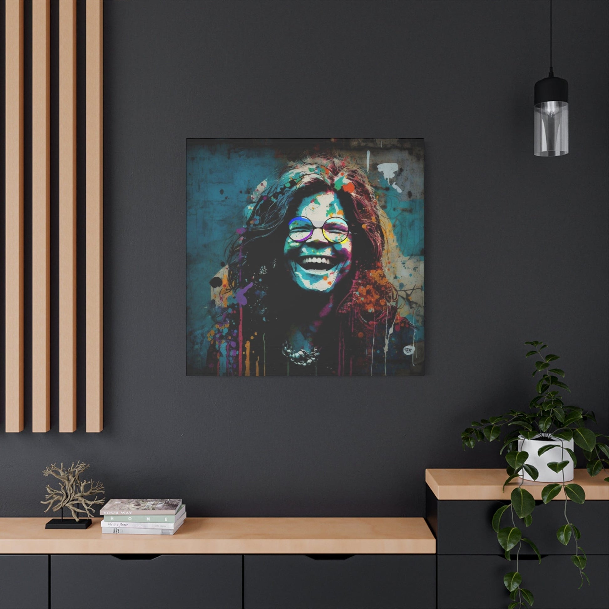 Soulful Janis Joplin Canvas Portrait: A Tribute to a Rock Icon - That Should Be on a T-Shirt
