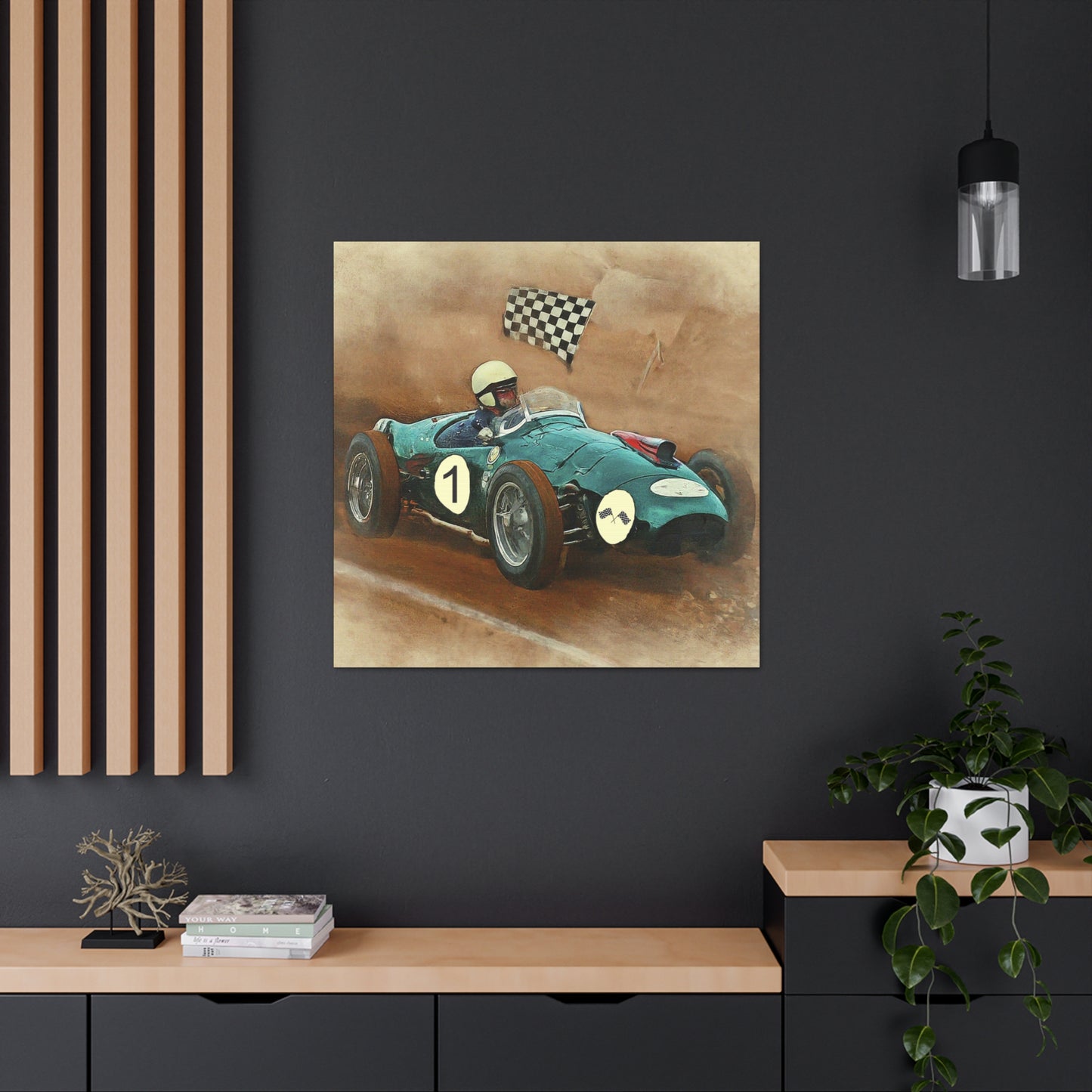 Vintage Car Racing Canvas Art - That Should Be on a T-Shirt