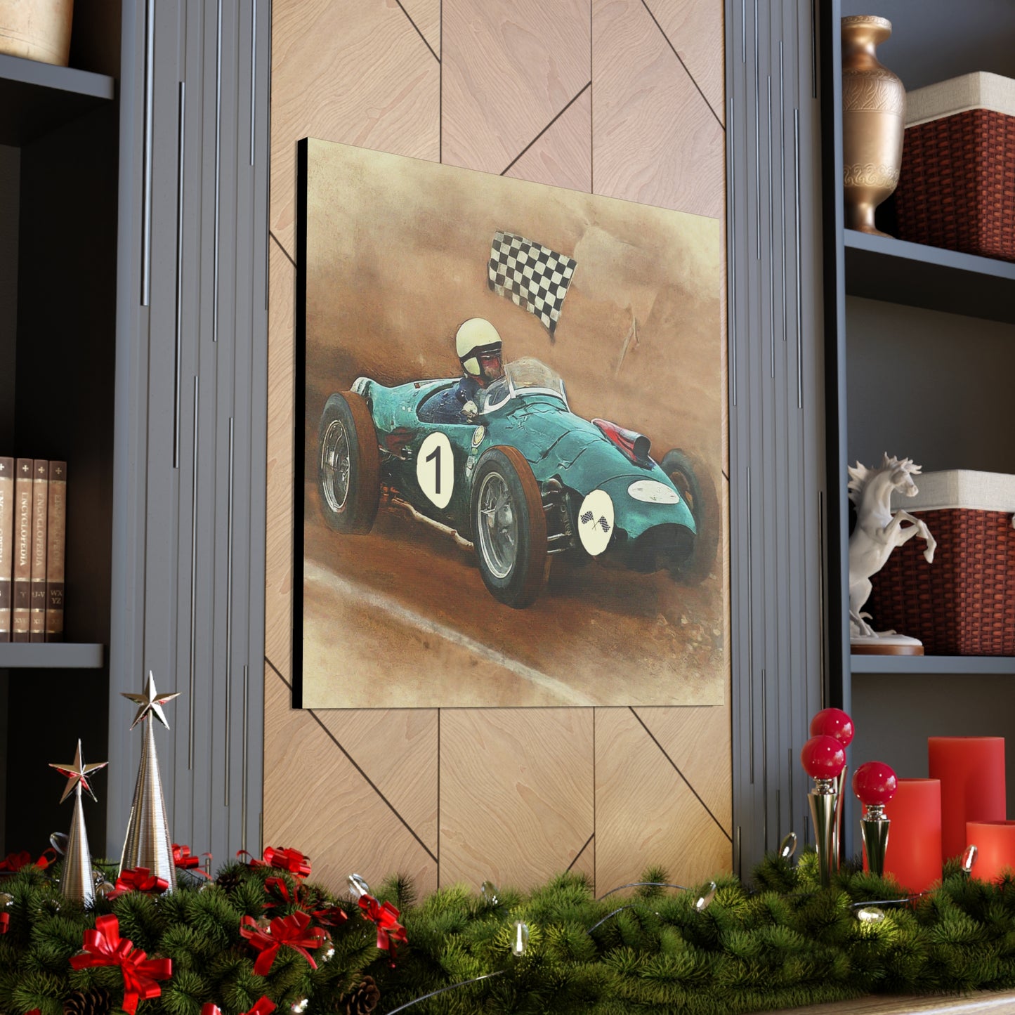Vintage Car Racing Canvas Art - That Should Be on a T-Shirt