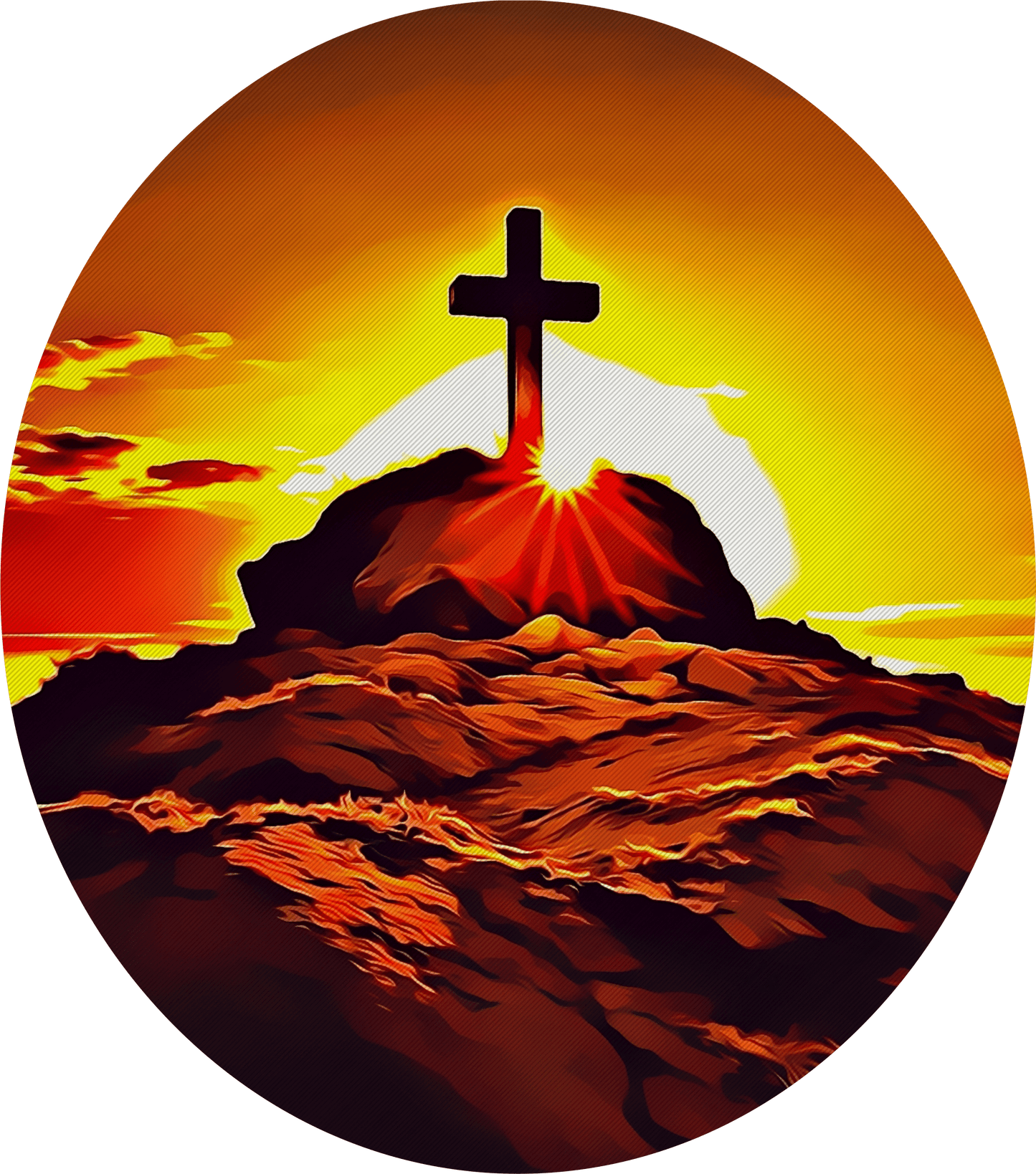 Graphic tee featuring a symbol of the Christian faith