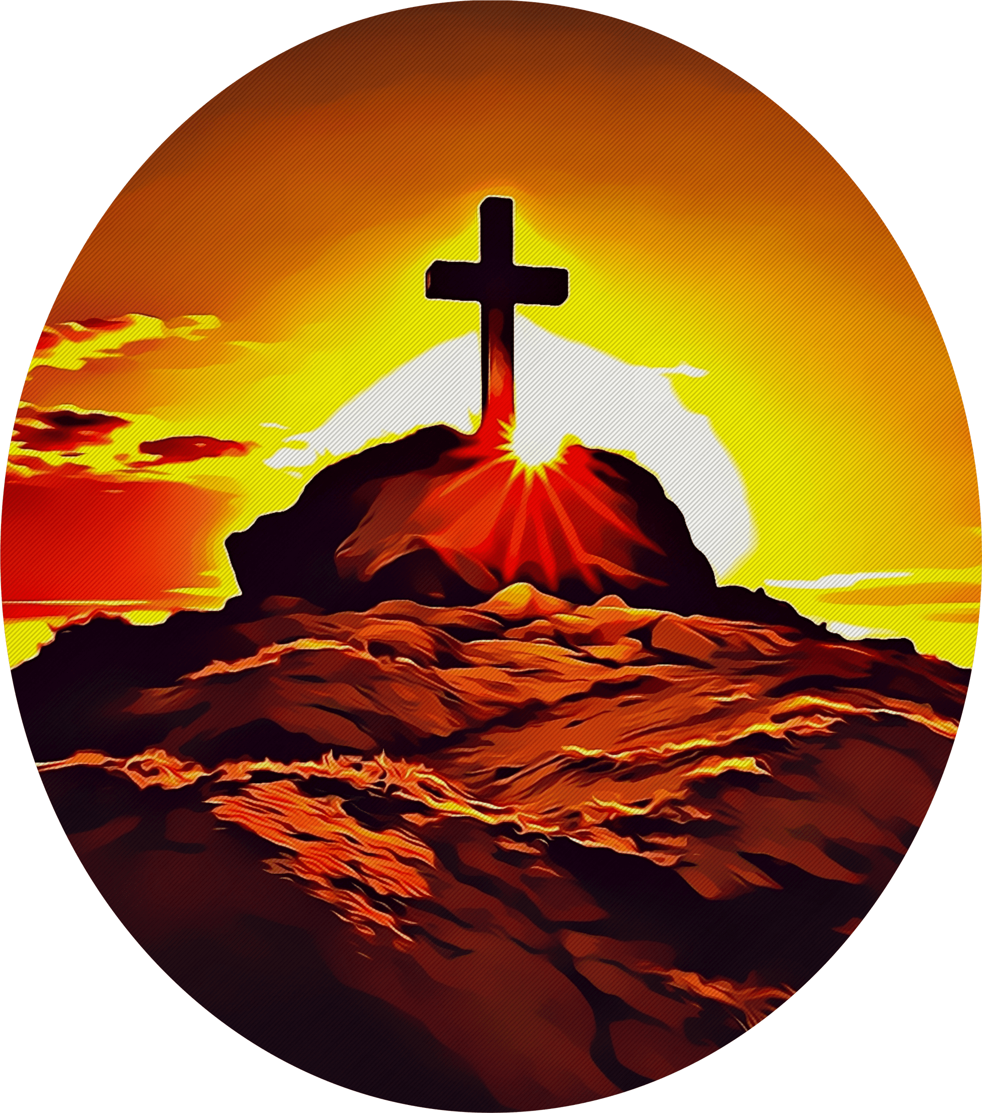 Graphic tee featuring a symbol of the Christian faith