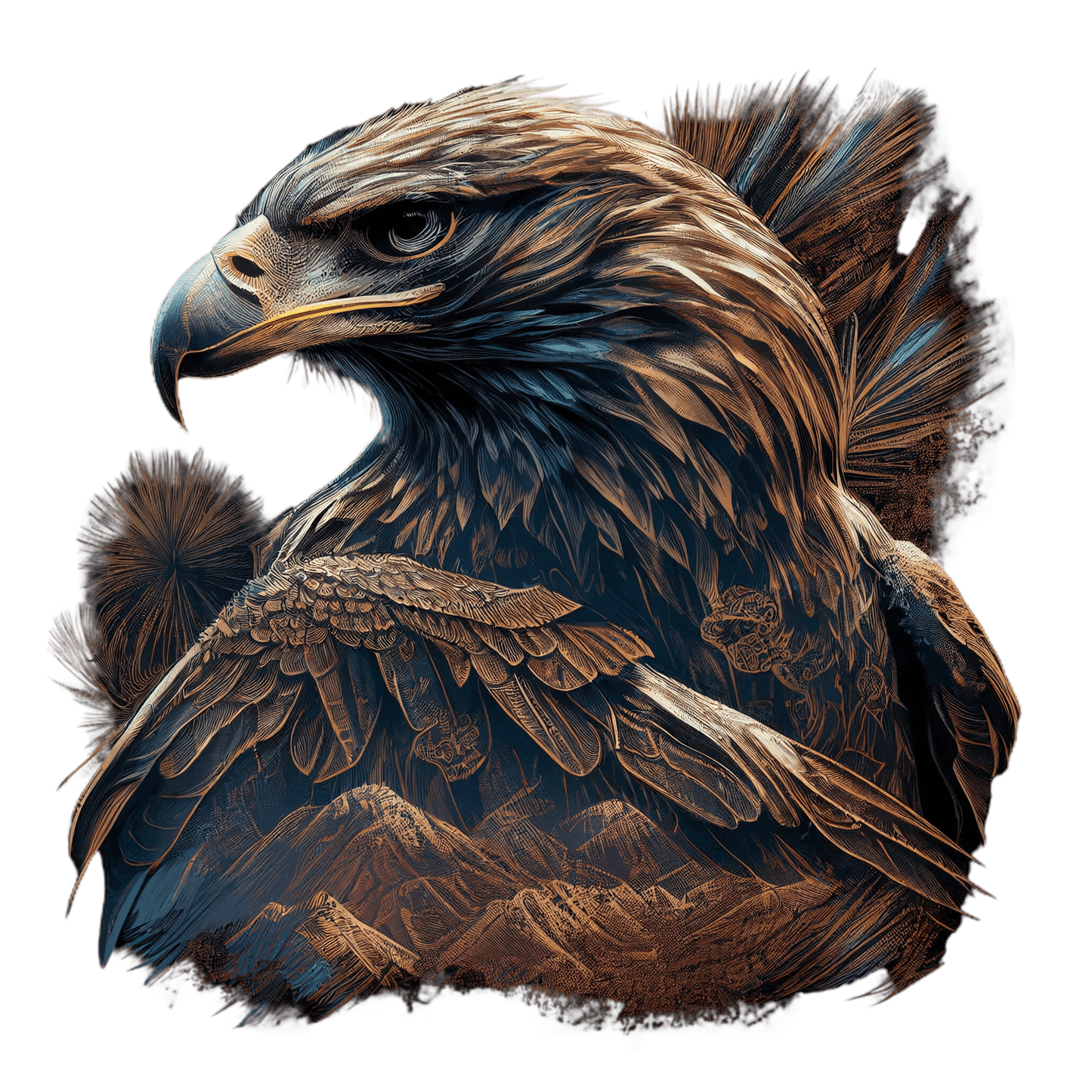 T-shirt with a graphic image of an eagle