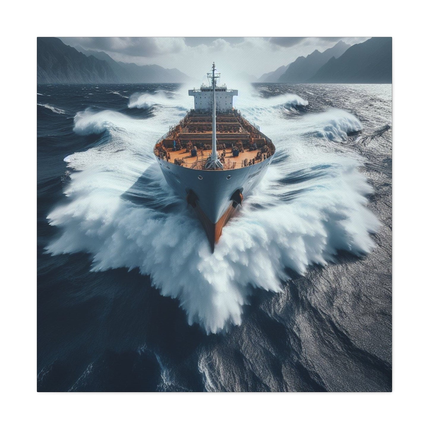 Ocean Liner Braving the Waves - That Should Be on a T-Shirt
