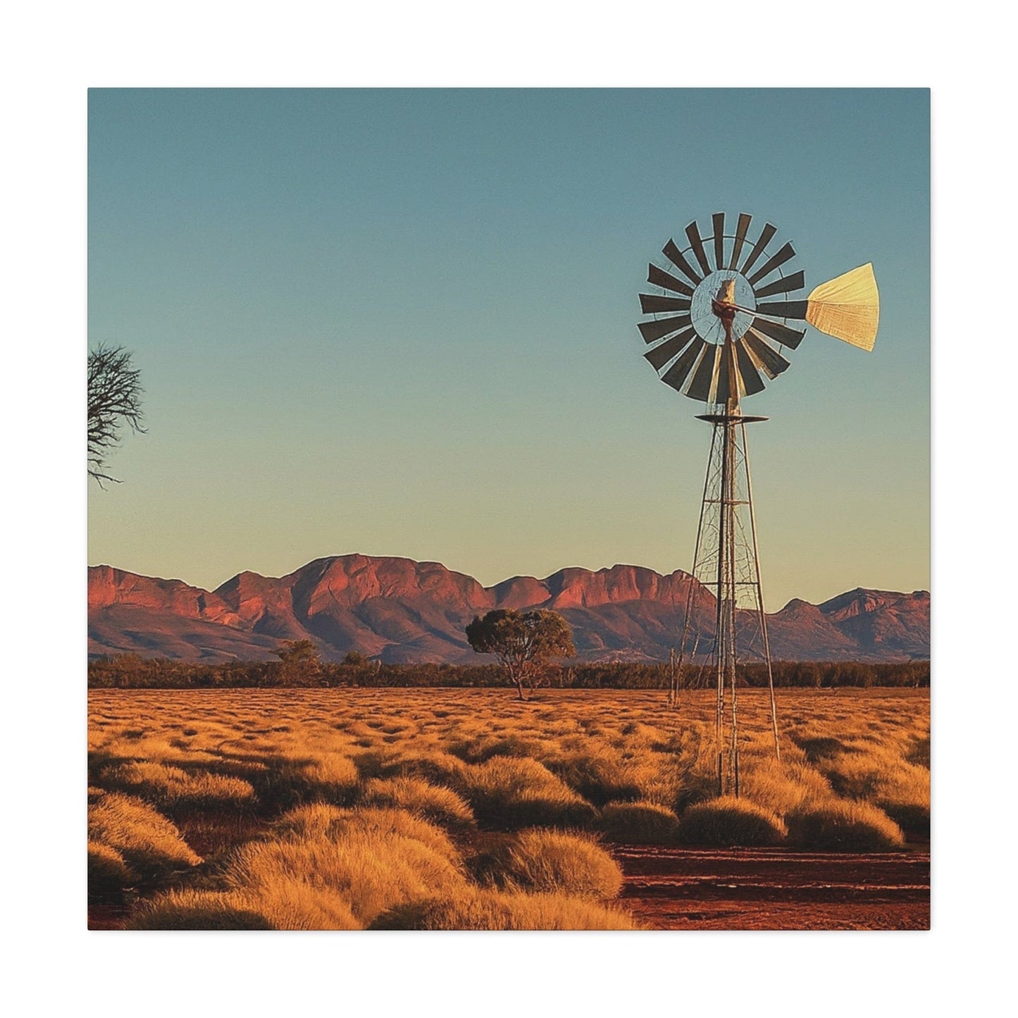 Timeless Aussie Outback: Windmill Portrait - That Should Be on a T-Shirt