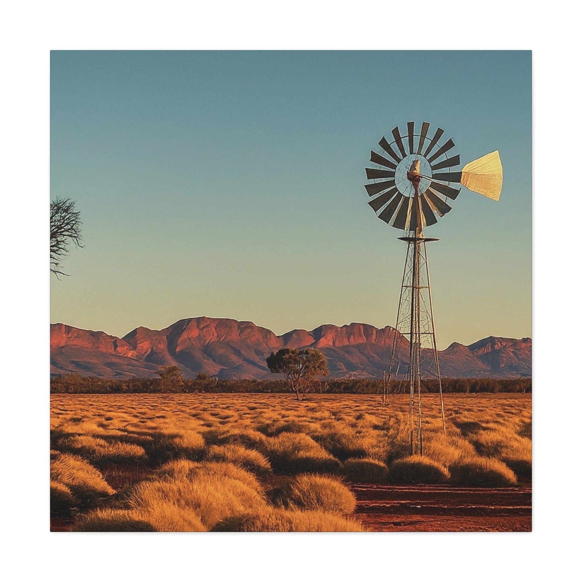 Timeless Aussie Outback: Windmill Portrait - That Should Be on a T-Shirt