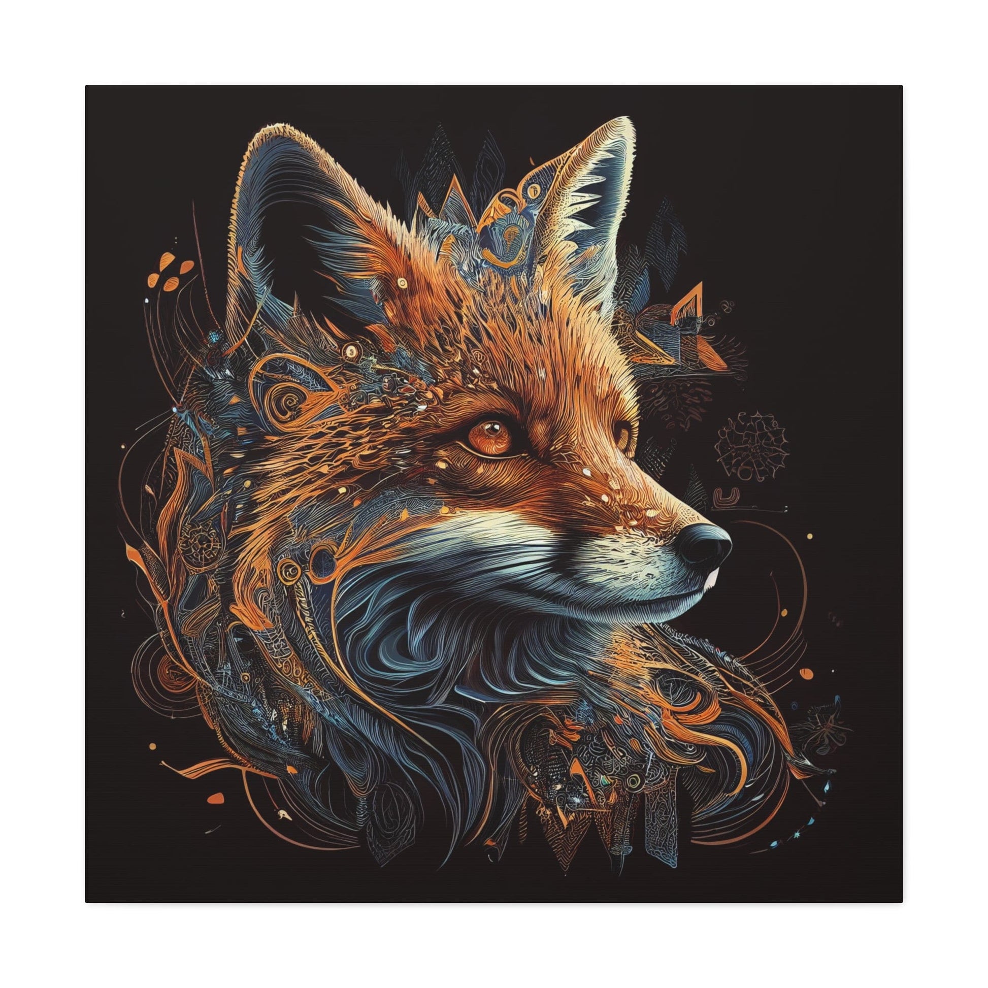 Captivating Fox Portrait on Canvas - That Should Be on a T-Shirt