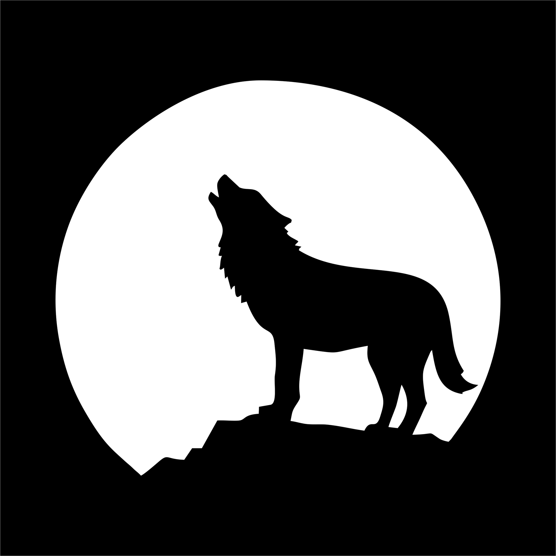 Wolf Howling Decal - That Should Be on a T-Shirt