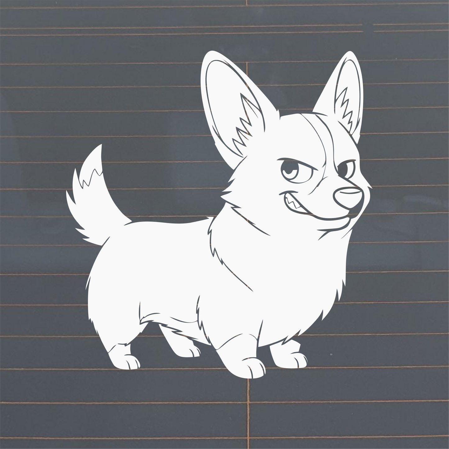 Cartoon Corgi Decal
