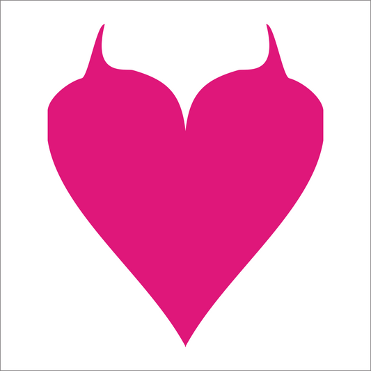 Pink heart shape on a white background