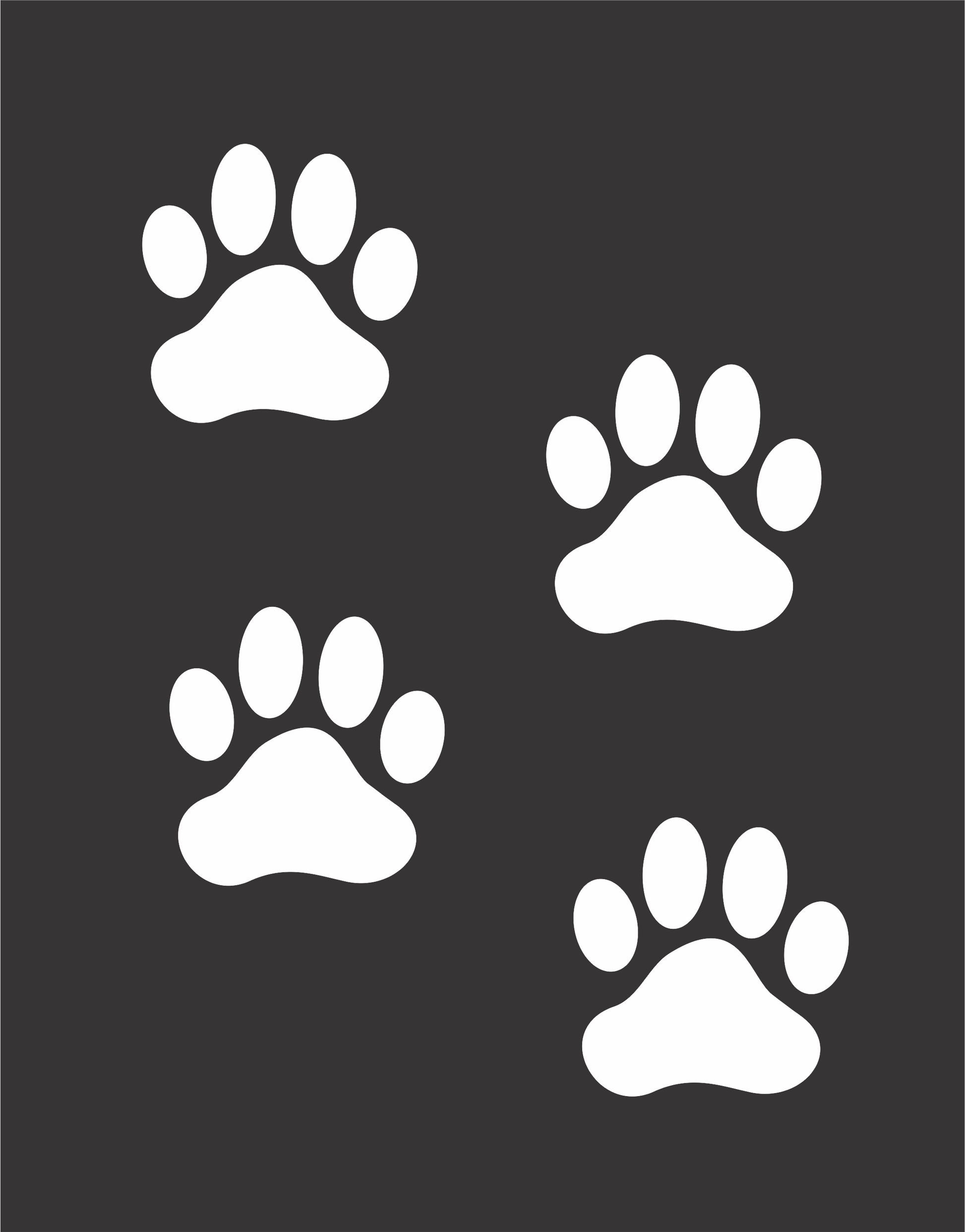 Paw Prints Decal - That Should Be on a T-Shirt