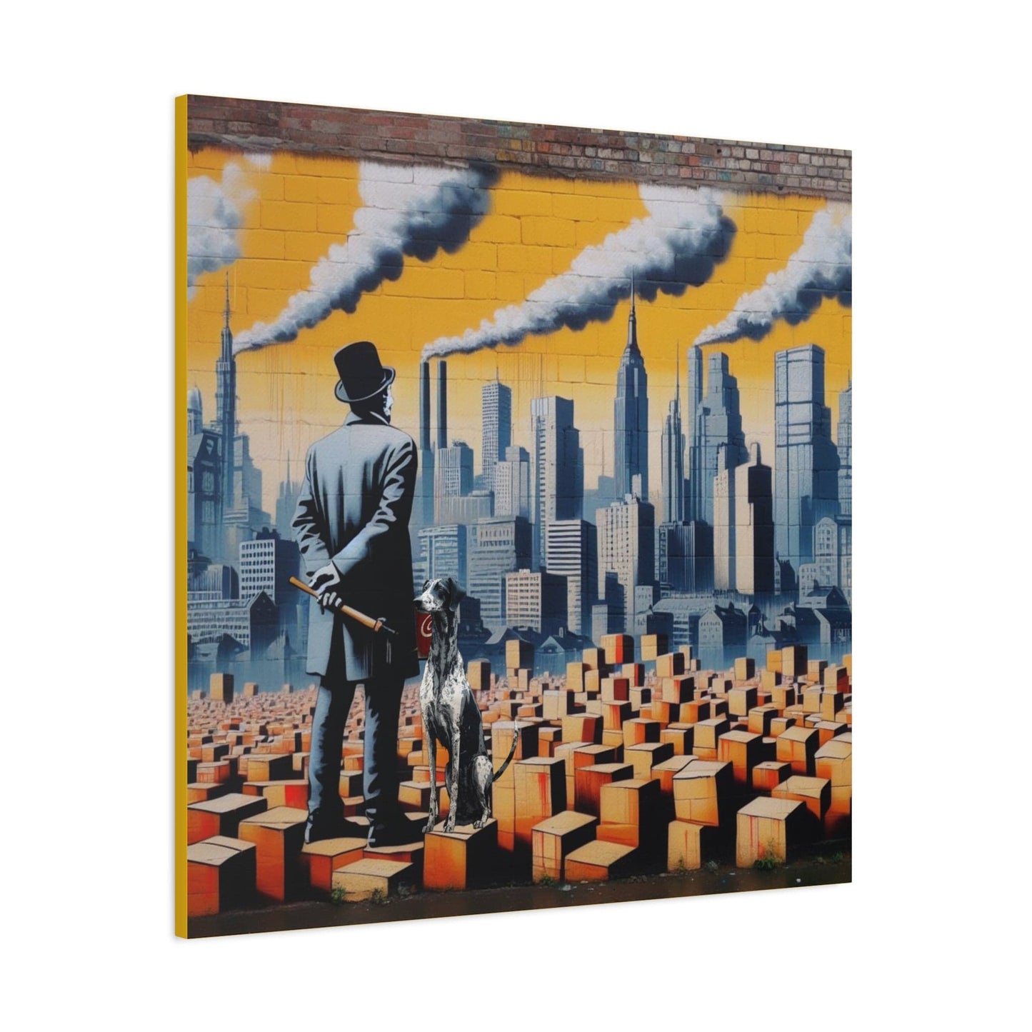 Graffiti Cityscape Art Critiquing Capitalism - That Should Be on a T-Shirt