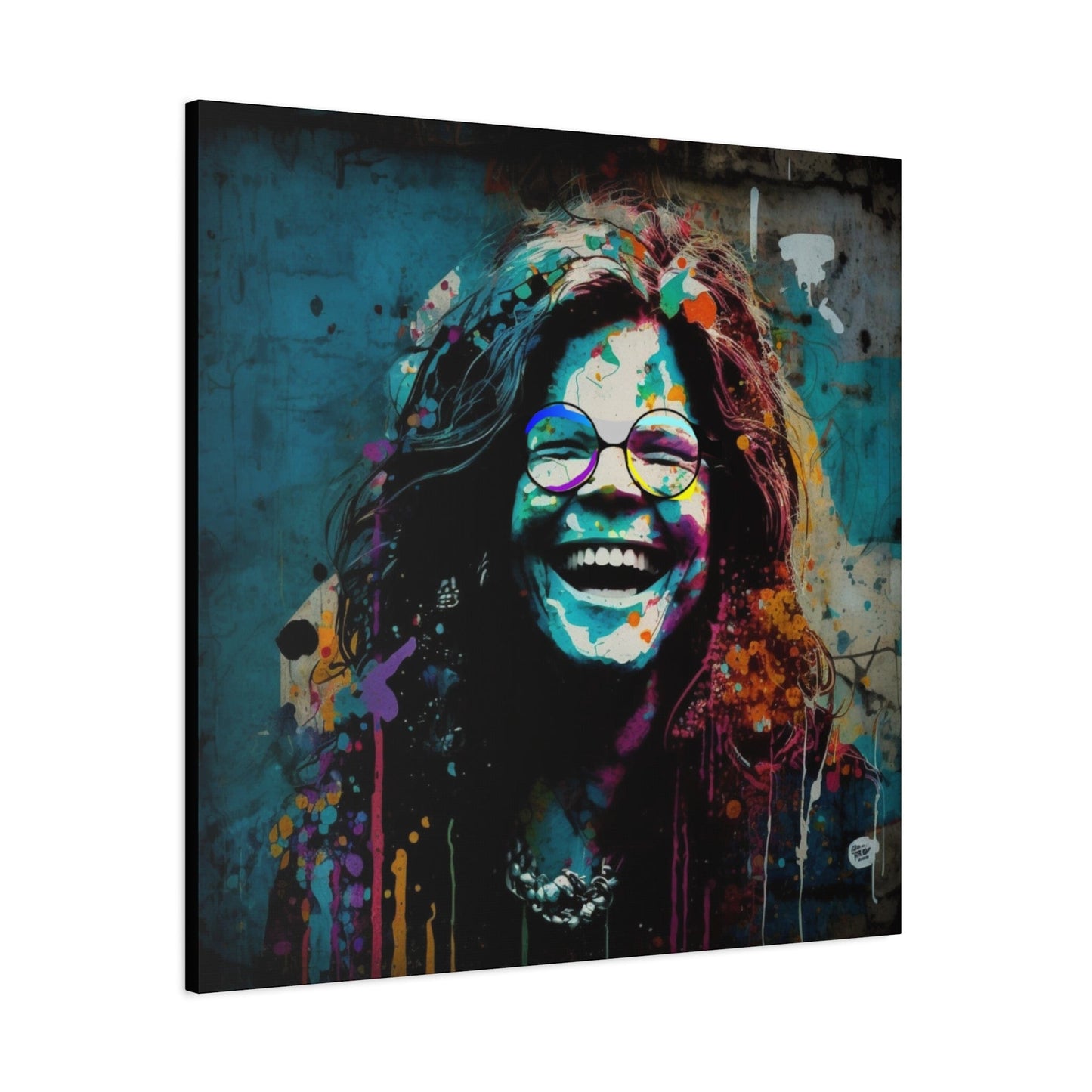Soulful Janis Joplin Canvas Portrait: A Tribute to a Rock Icon - That Should Be on a T-Shirt