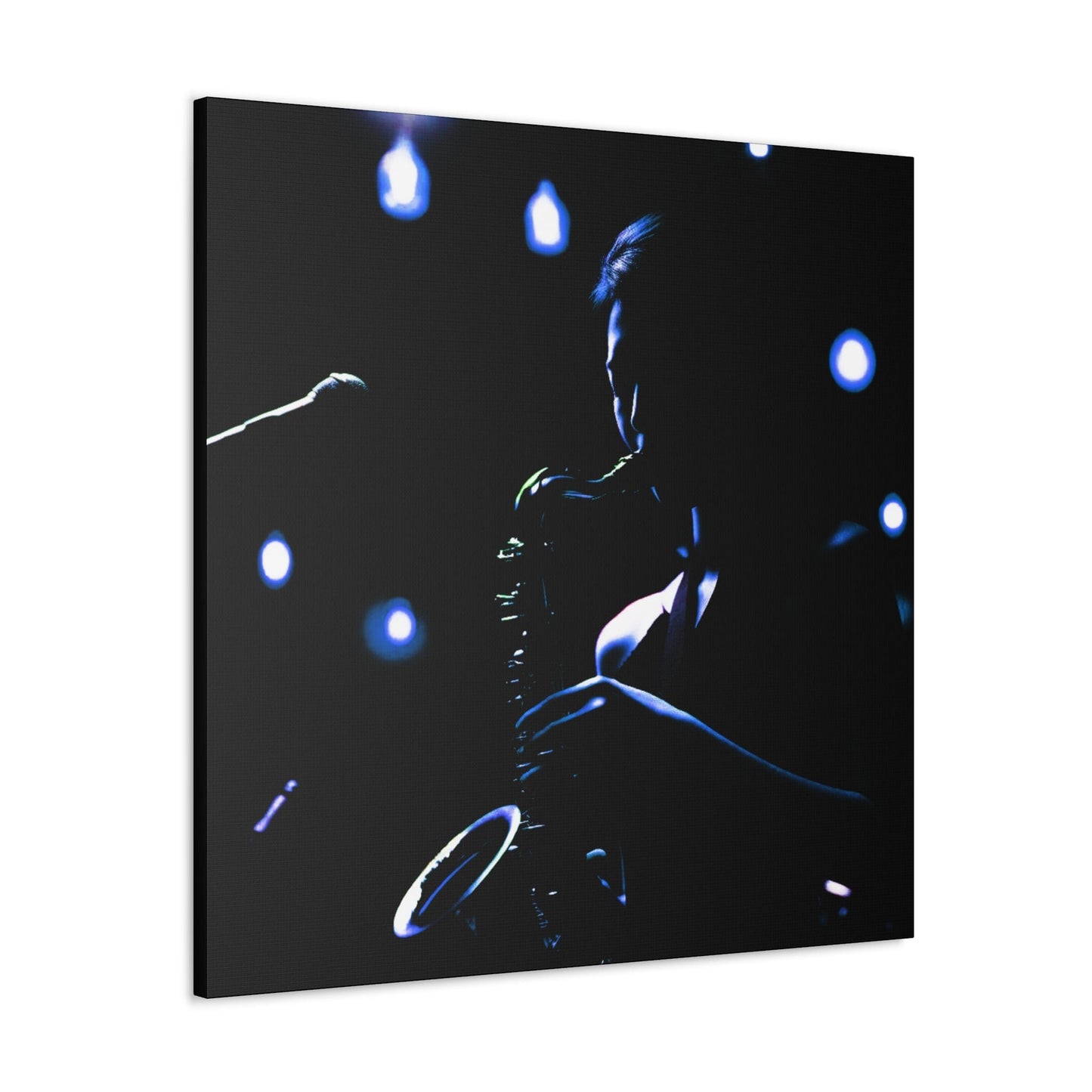 Smooth Sounds: Captivating Image of a Jazz Saxophonist on Canvas - That Should Be on a T-Shirt
