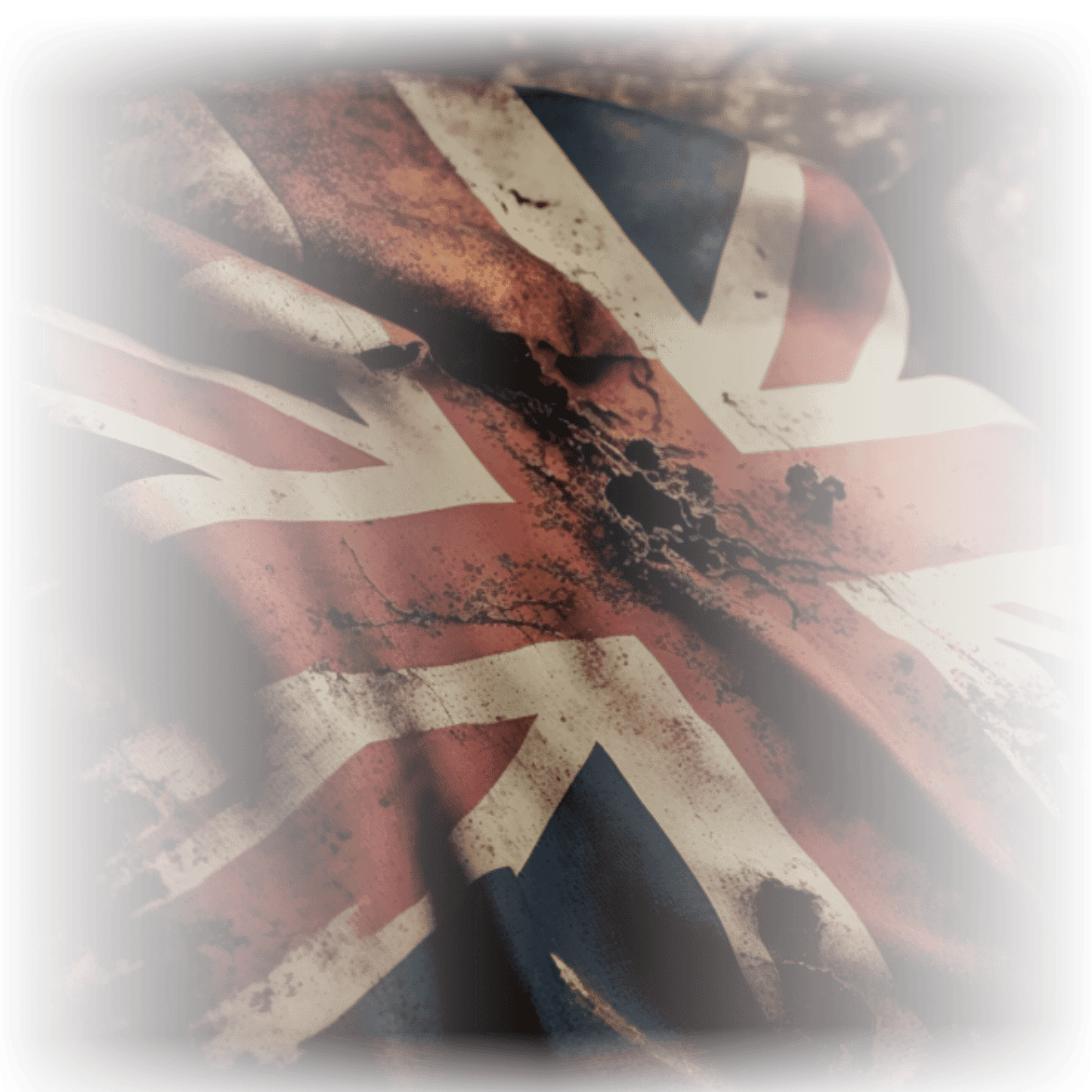 t-shirt with a distressed Union Jack design
