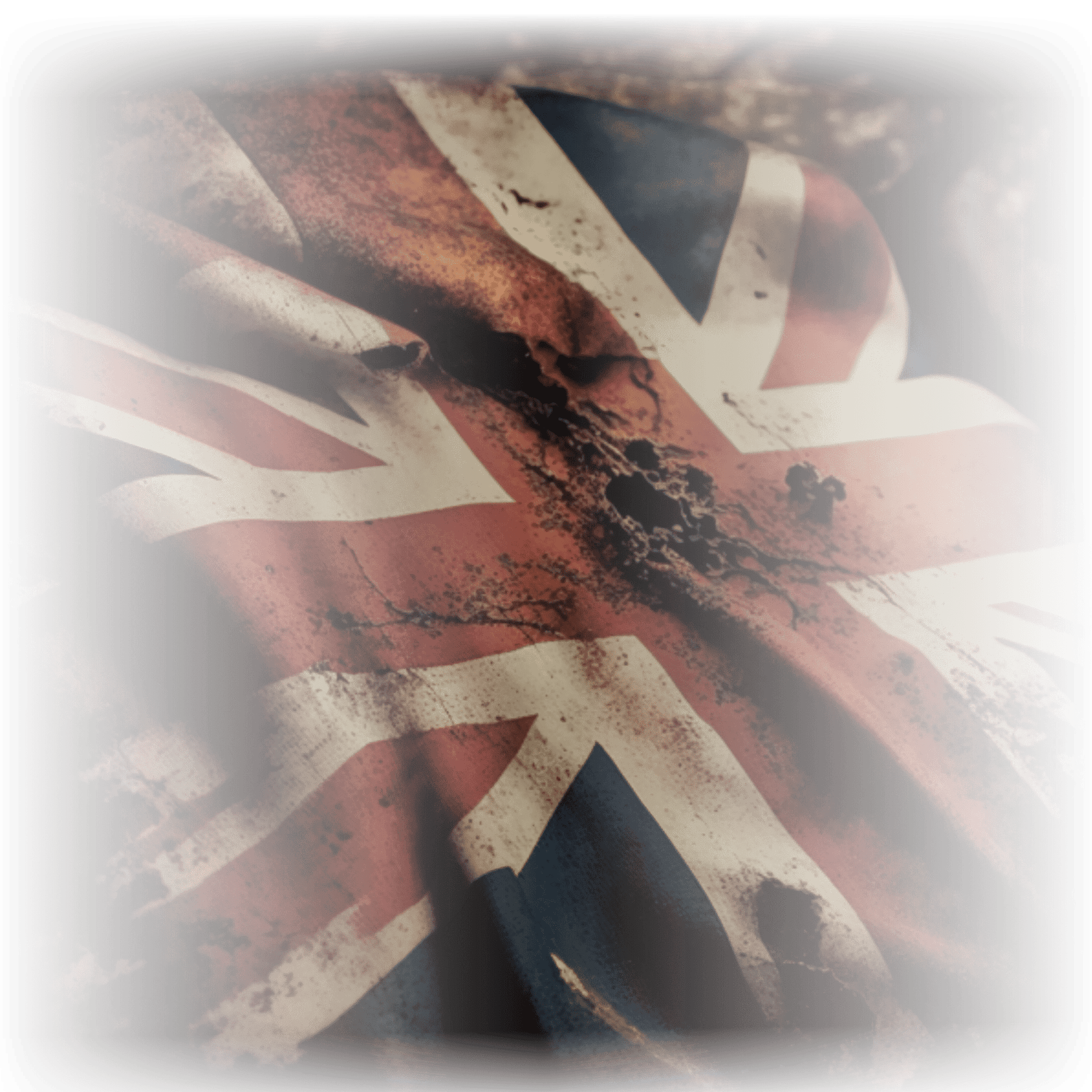 t-shirt with a distressed Union Jack design