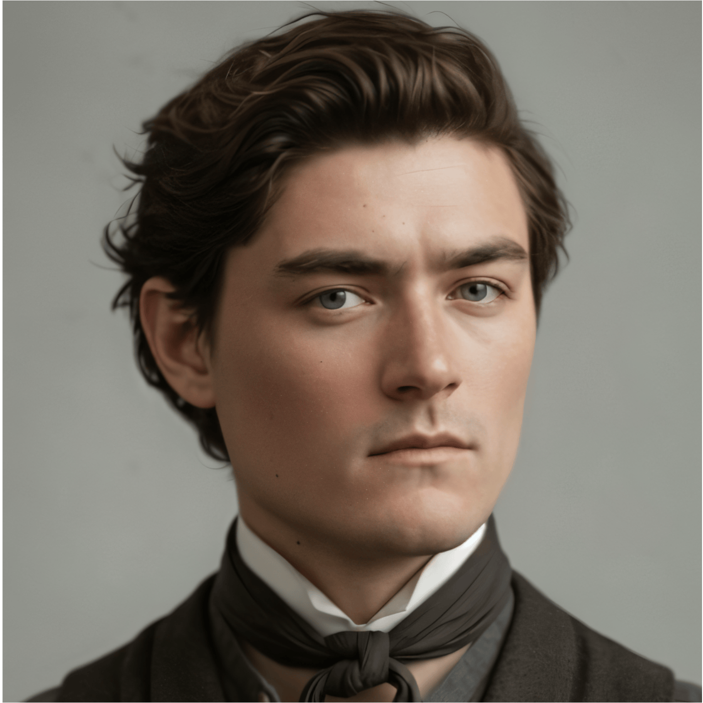 Young Ned Kelly Portrait - Historical Australian Bushranger Art - Square Print - That Should Be on a T-Shirt