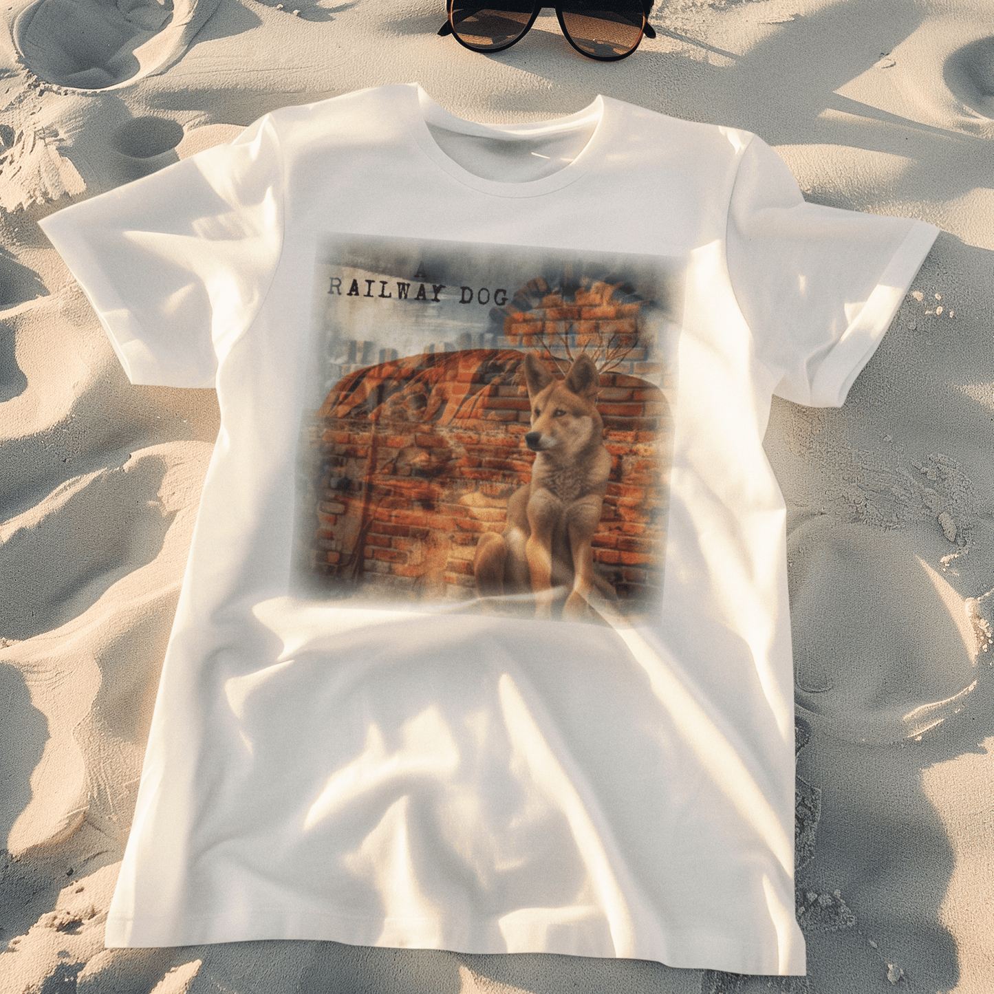 T-shirt featuring a Dingo, the wild dog of Australia.