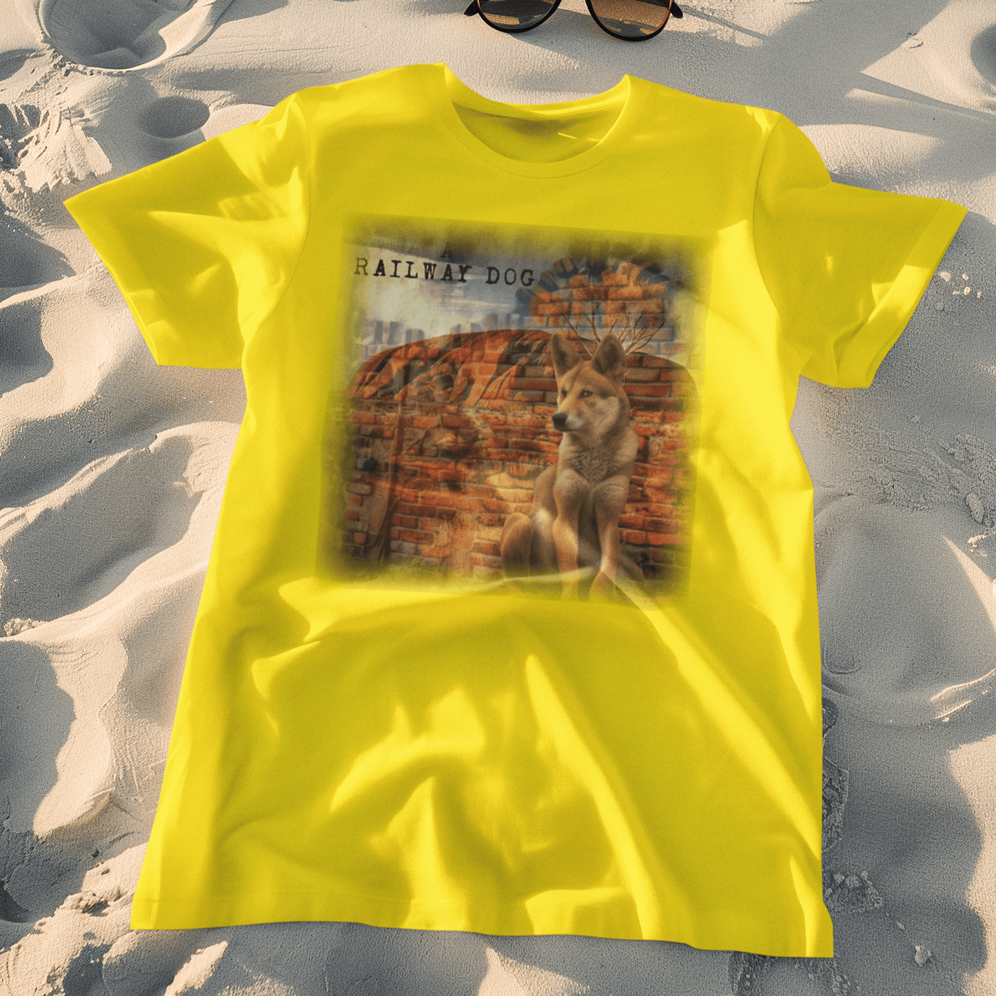 T-shirt featuring a Dingo, the wild dog of Australia.