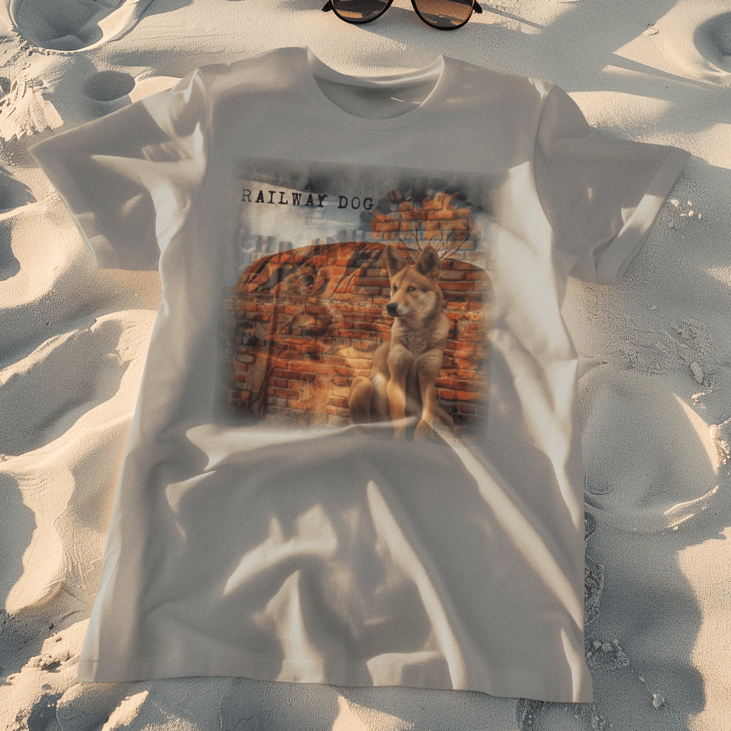 T-shirt featuring a Dingo, the wild dog of Australia.