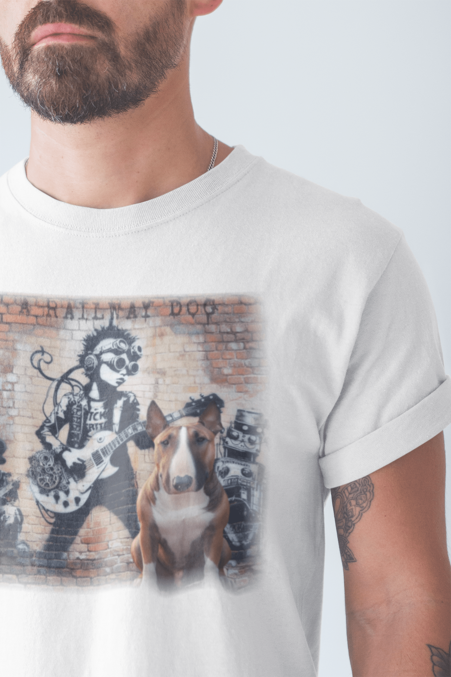 Bark ‘n’ Gears: Steampunk Bull Terrier Rock Band Tee - That Should Be on a T-Shirt