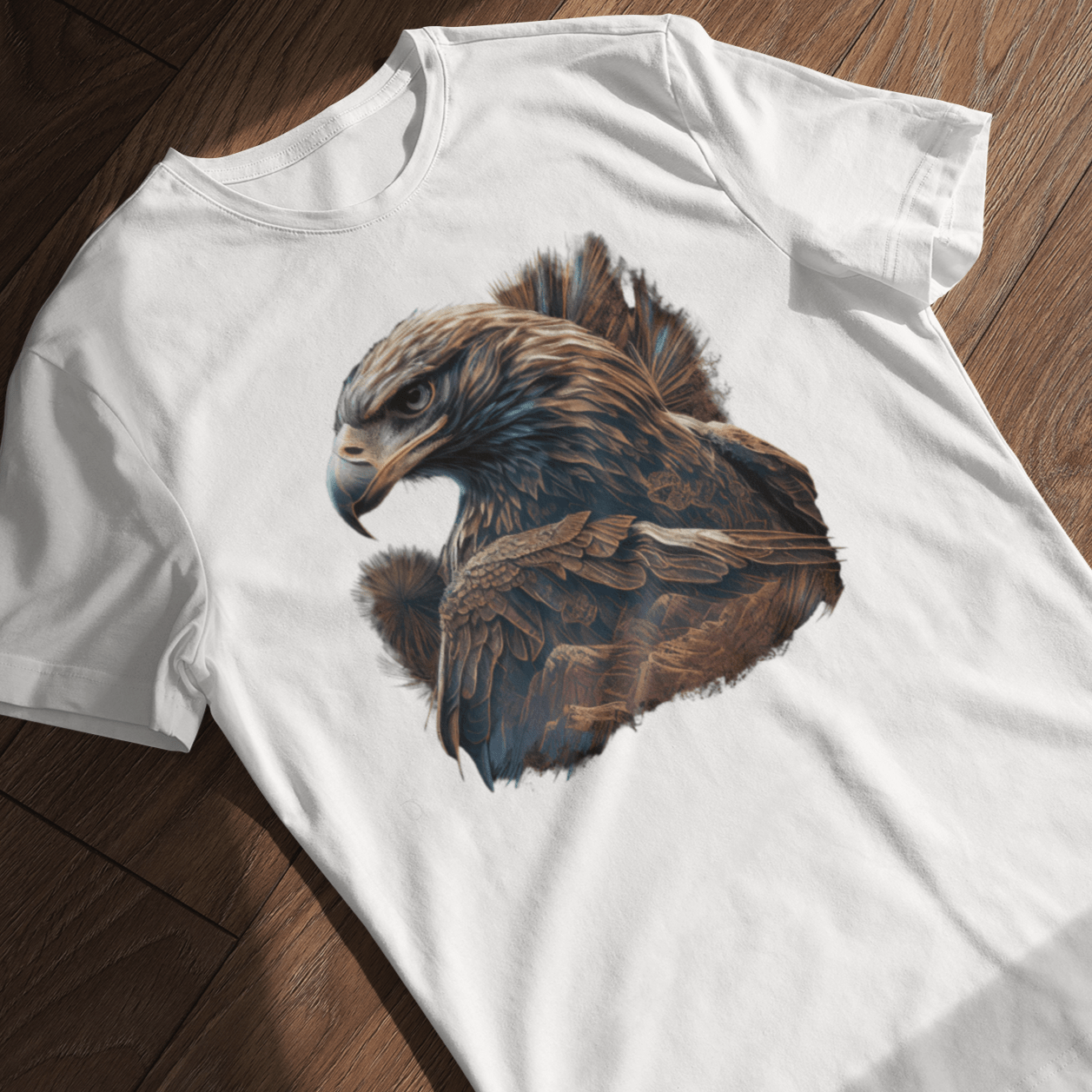 T-shirt with a graphic image of an eagle