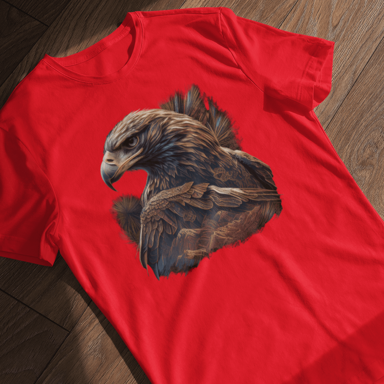 T-shirt with a graphic image of an eagle