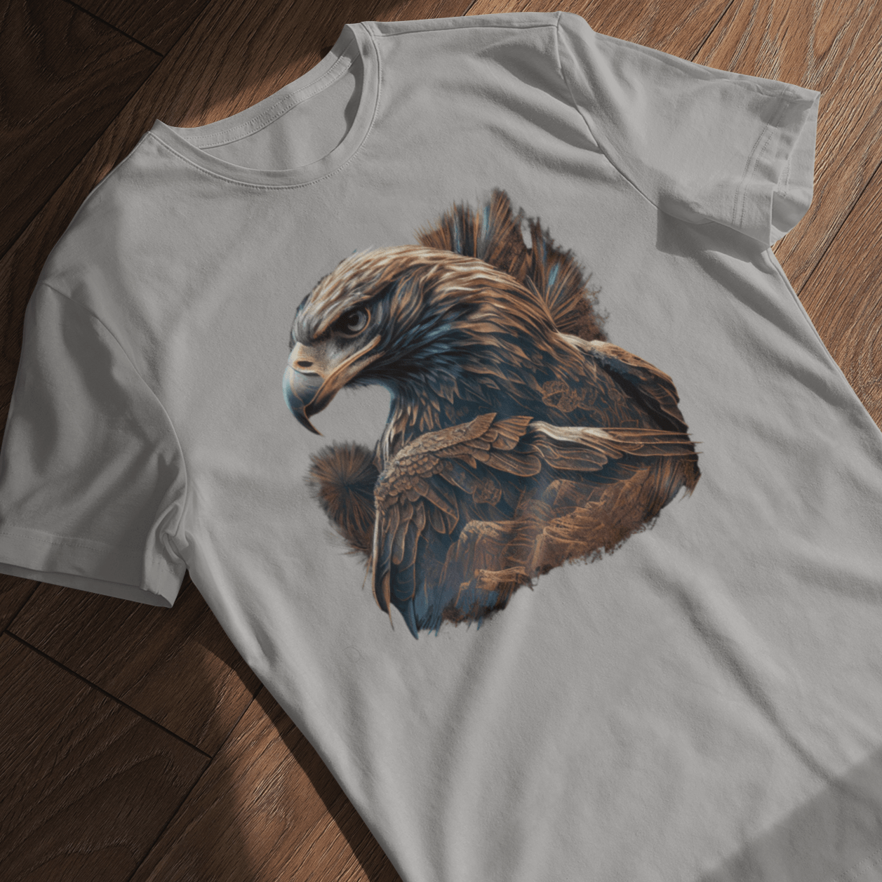 T-shirt with a graphic image of an eagle