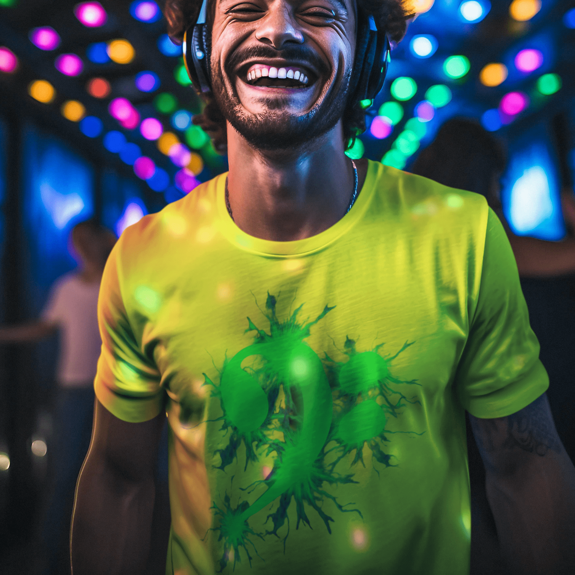 T-shirt featuring a musical symbol: a bass clef